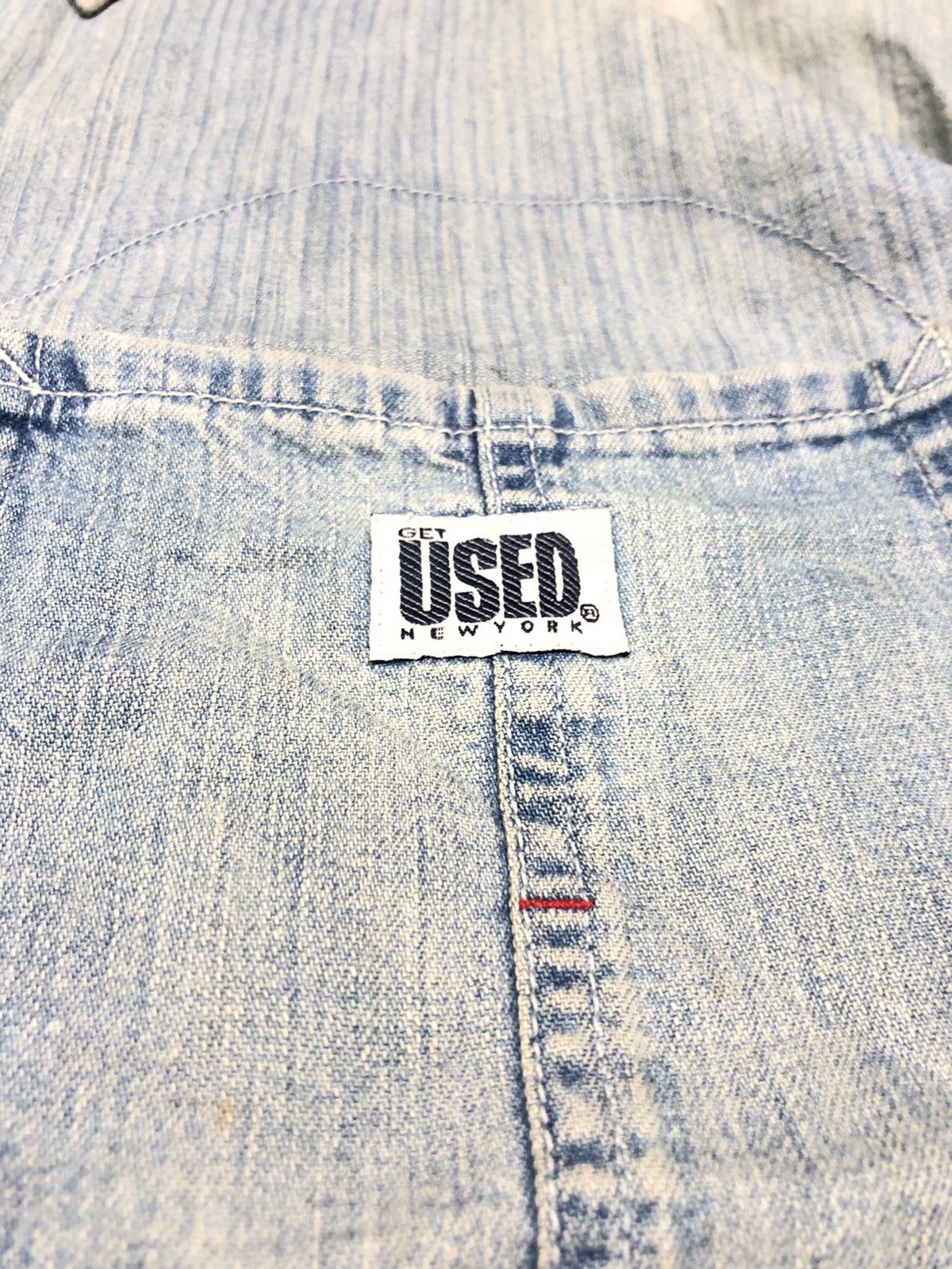 Vintage GET USED CLASSIC JEANS NEW YORK WORKER DENIM SHIRT BY ELIE Size US XL / EU 56 / 4 - 3 Thumbnail