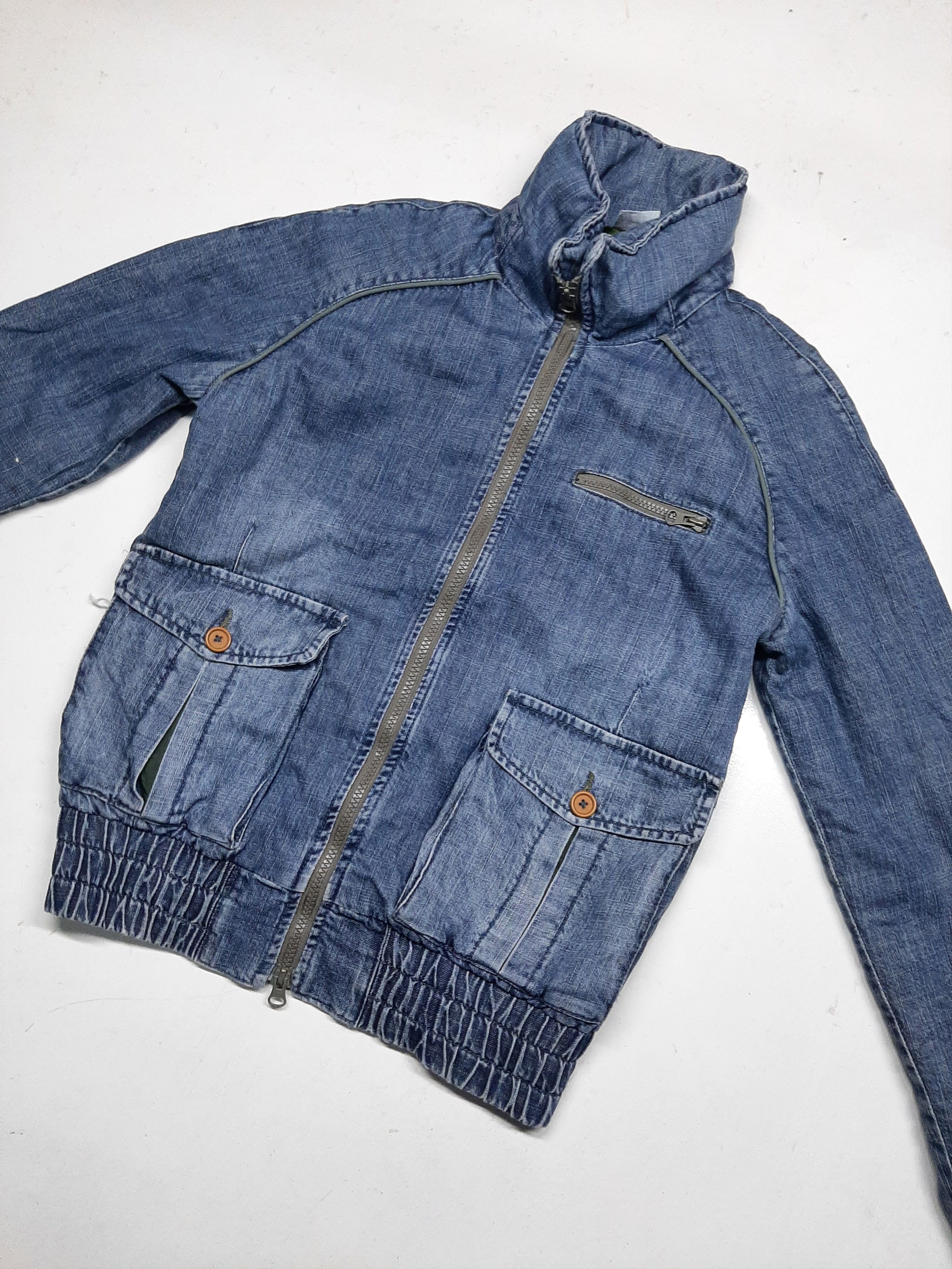 55DSL × Vintage 55DSL DISTRESSED DENIM JACKET Size US S / EU 44-46 / 1 - 3 Thumbnail