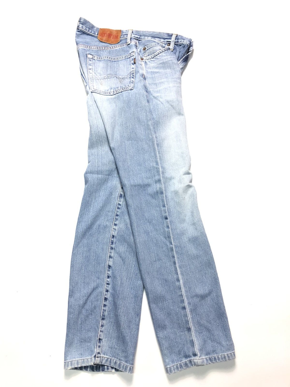 Edwin × Vintage VINTAGE EDWIN 505xx SELVEDGE BLUE WASH DISTRESSED DENIM Size US 29 - 14 Thumbnail