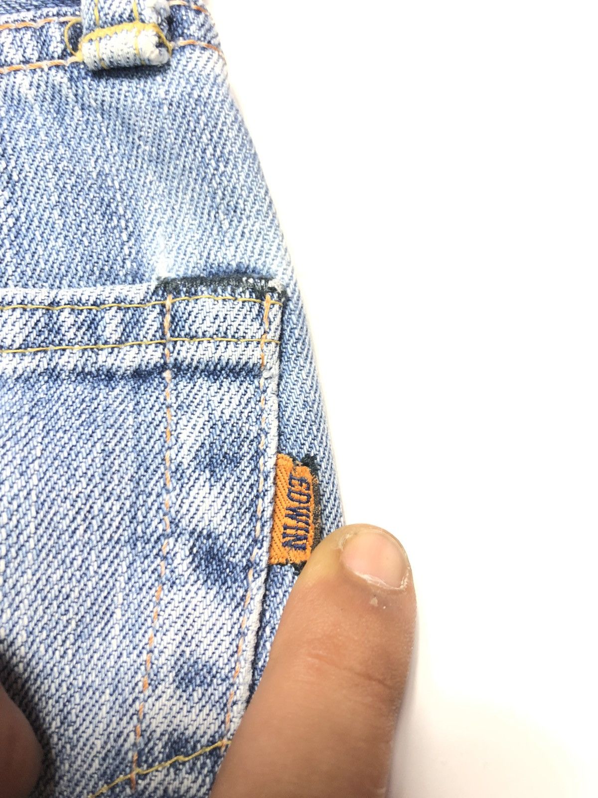 Edwin × Vintage VINTAGE EDWIN 505xx SELVEDGE BLUE WASH DISTRESSED DENIM Size US 29 - 11 Thumbnail