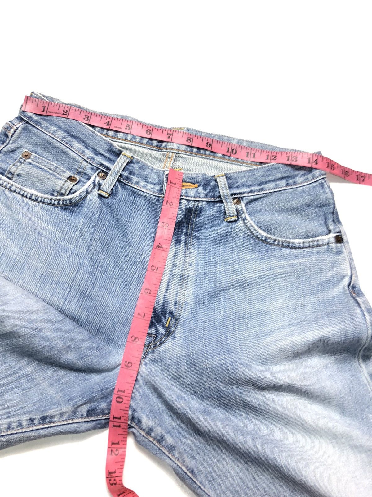 Edwin × Vintage VINTAGE EDWIN 505xx SELVEDGE BLUE WASH DISTRESSED DENIM Size US 29 - 15 Thumbnail