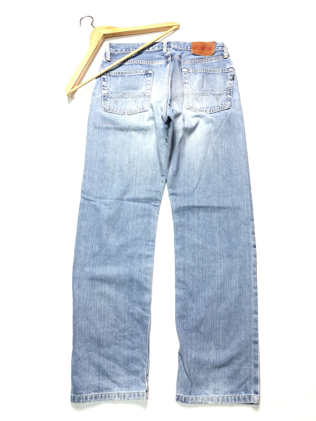 Edwin × Vintage VINTAGE EDWIN 505xx SELVEDGE BLUE WASH DISTRESSED DENIM Size US 29 - 9 Thumbnail