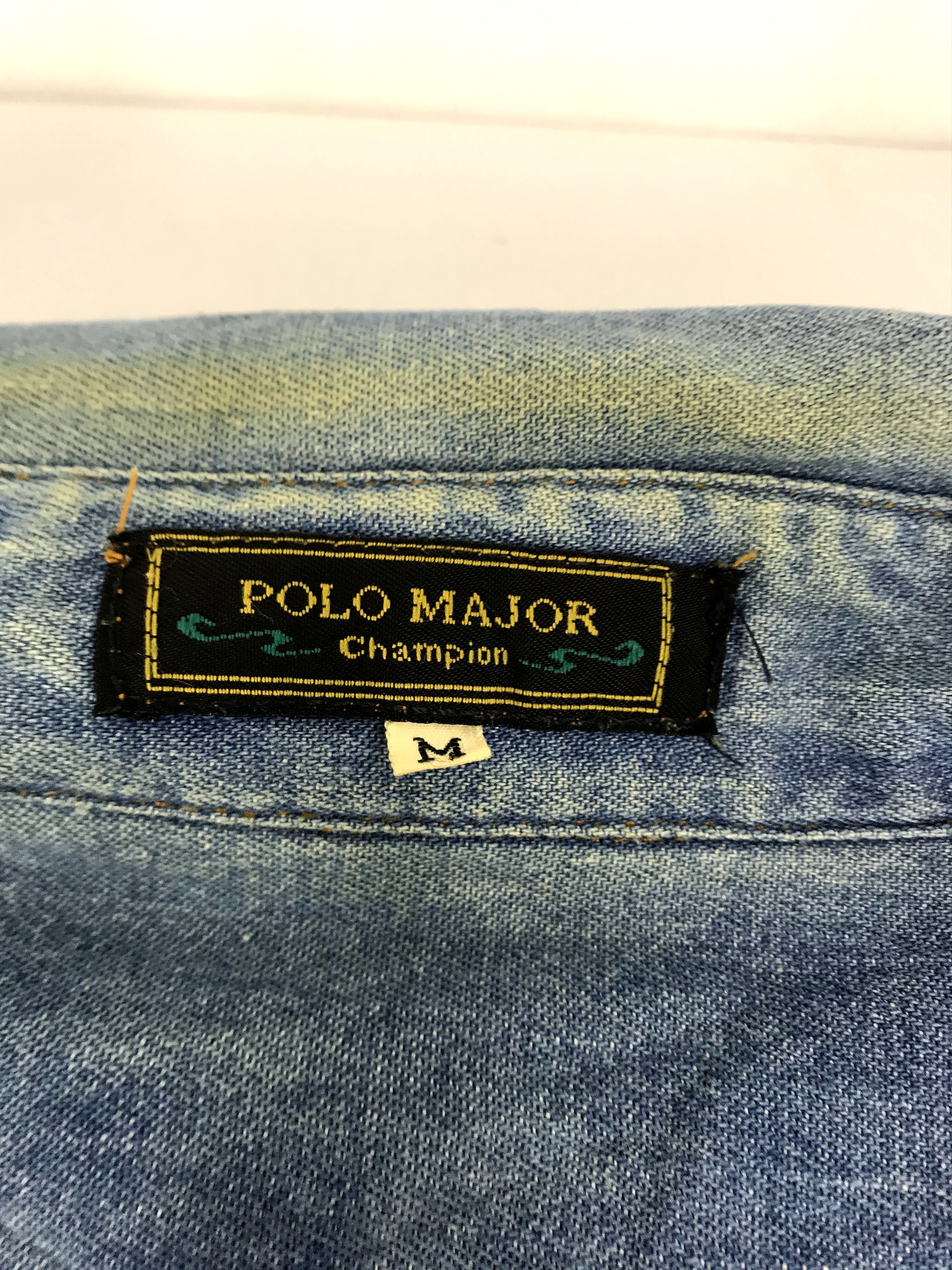 Flannel Vintage Polo Major Champion Western Denim Jeans Flannel Size US L / EU 52-54 / 3 - 8 Thumbnail
