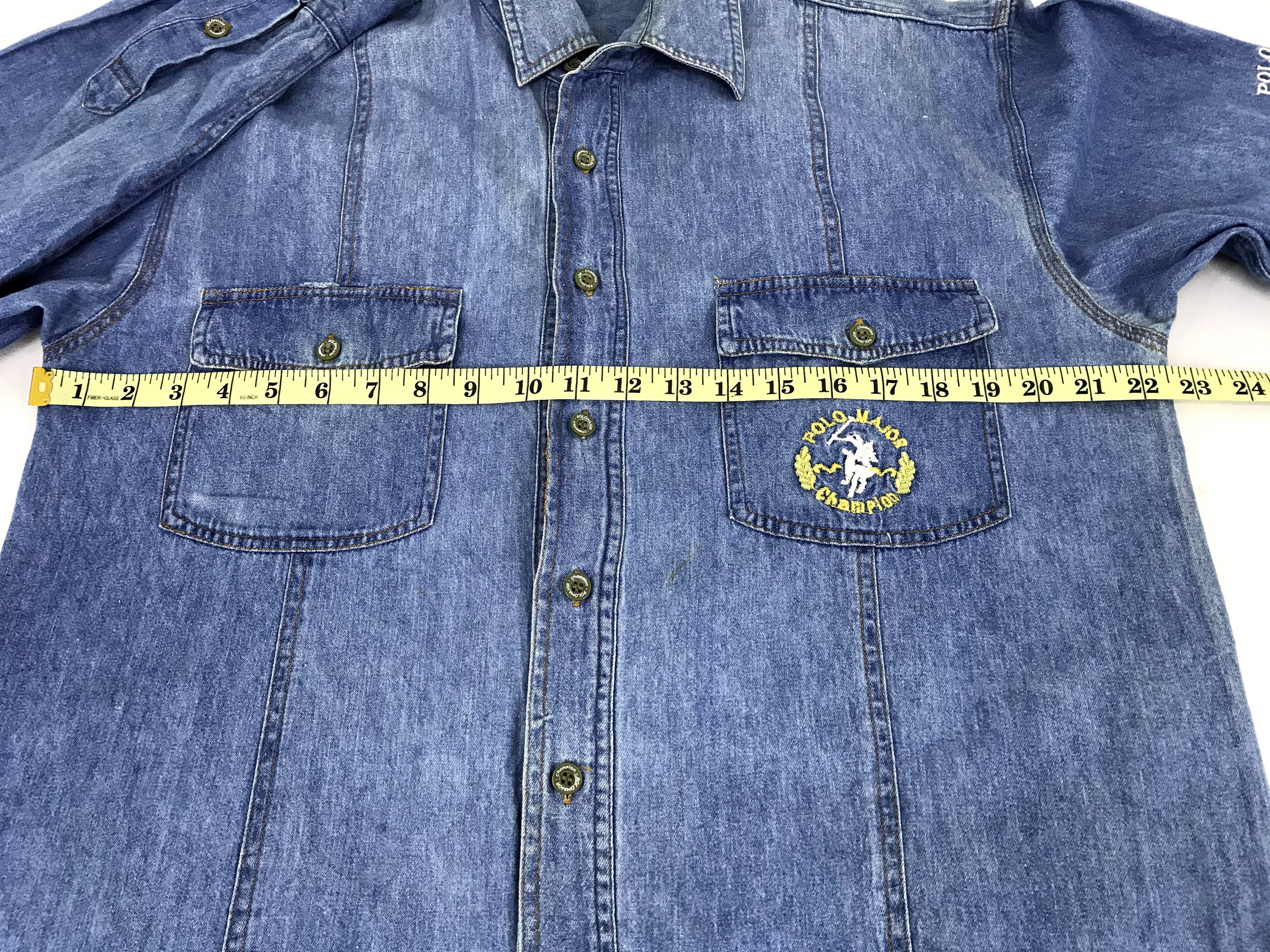 Flannel Vintage Polo Major Champion Western Denim Jeans Flannel Size US L / EU 52-54 / 3 - 10 Thumbnail