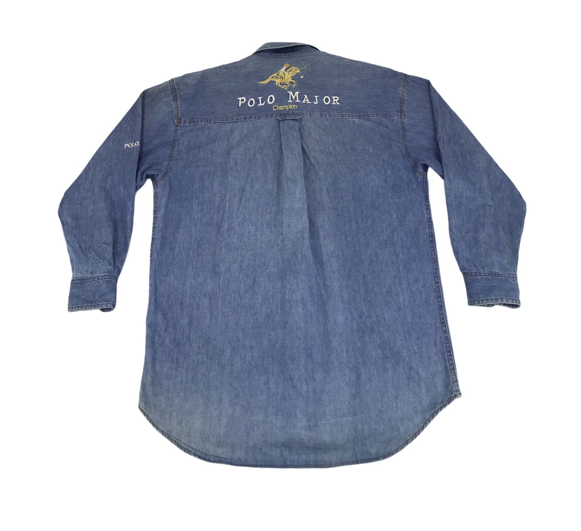 Flannel Vintage Polo Major Champion Western Denim Jeans Flannel Size US L / EU 52-54 / 3 - 2 Thumbnail