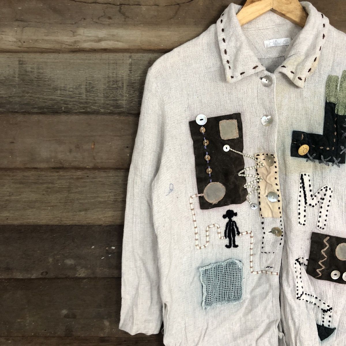 Japanese Brand × Vintage Max Co Light Grey art shirt #c1163 Size US M / EU 48-50 / 2 - 7 Thumbnail