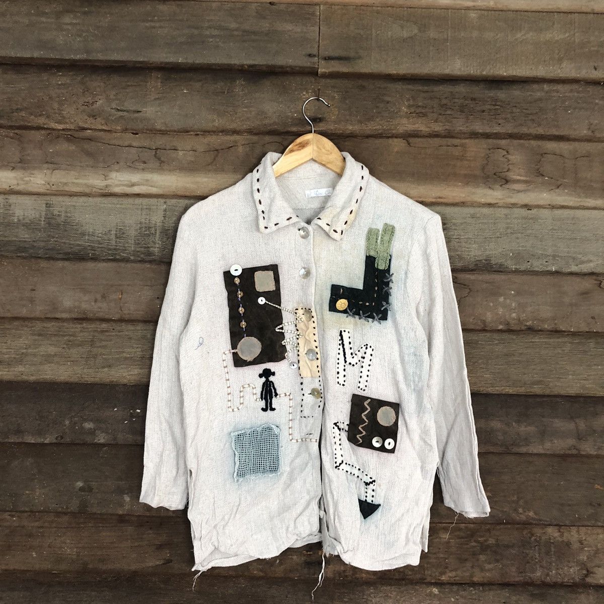 Japanese Brand × Vintage Max Co Light Grey art shirt #c1163 Size US M / EU 48-50 / 2 - 1 Thumbnail