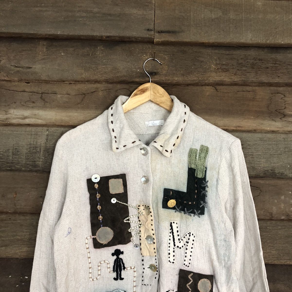 Japanese Brand × Vintage Max Co Light Grey art shirt #c1163 Size US M / EU 48-50 / 2 - 9 Thumbnail