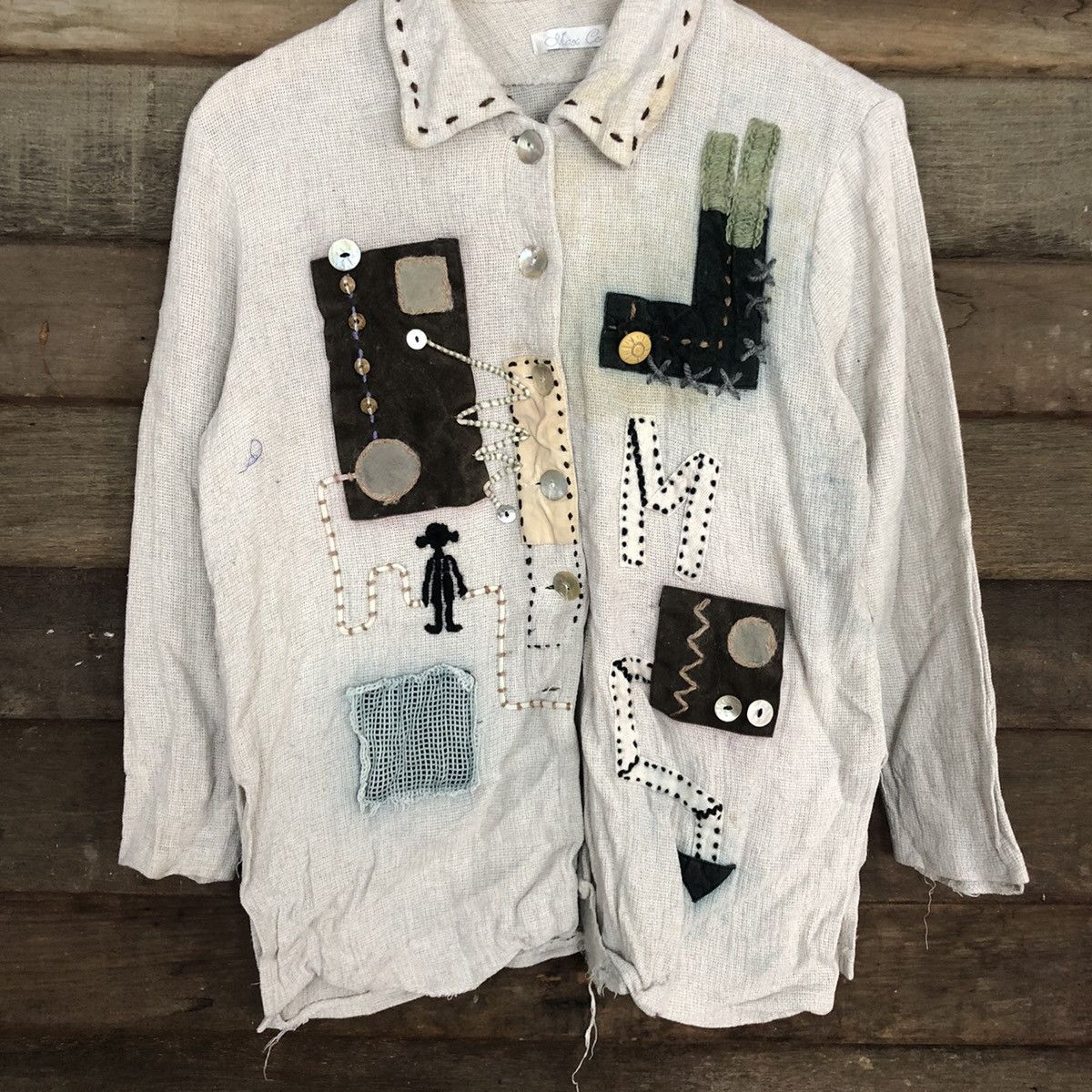 Japanese Brand × Vintage Max Co Light Grey art shirt #c1163 Size US M / EU 48-50 / 2 - 8 Thumbnail