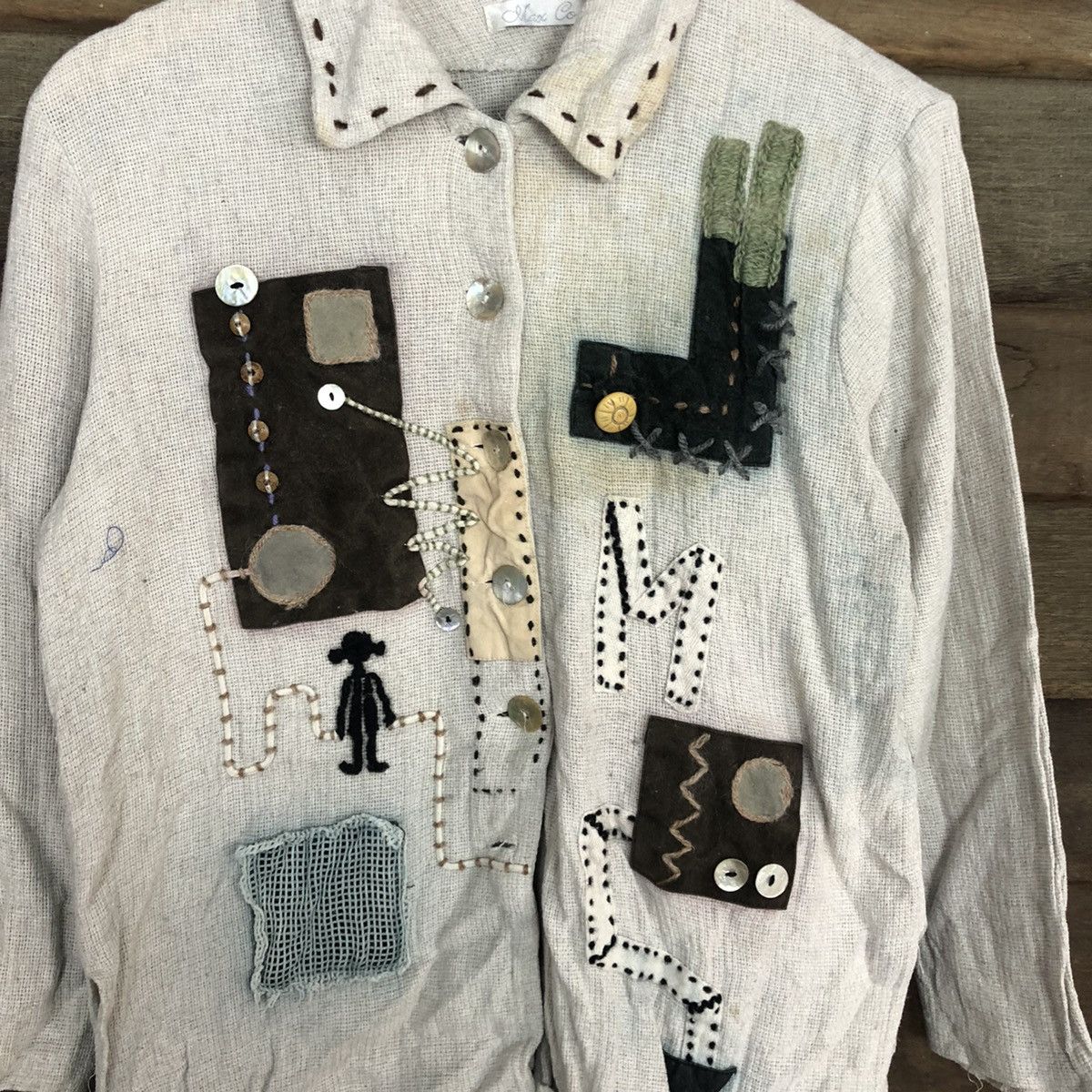 Japanese Brand × Vintage Max Co Light Grey art shirt #c1163 Size US M / EU 48-50 / 2 - 10 Thumbnail