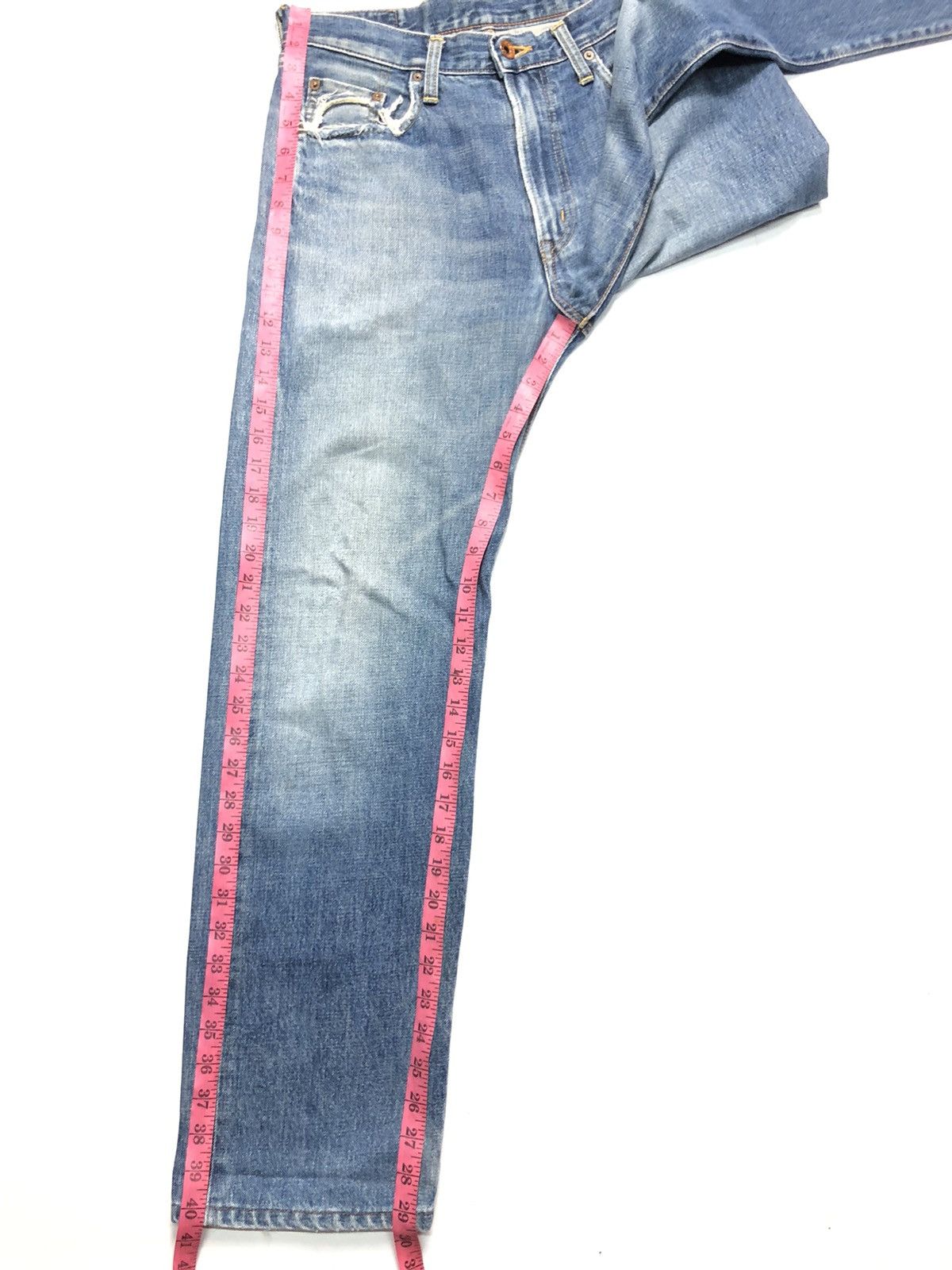 Edwin × Vintage VINTAGE SELVEDGE EDWIN DISTRESSED BLUE WASH DENIM Size US 29 - 18 Thumbnail