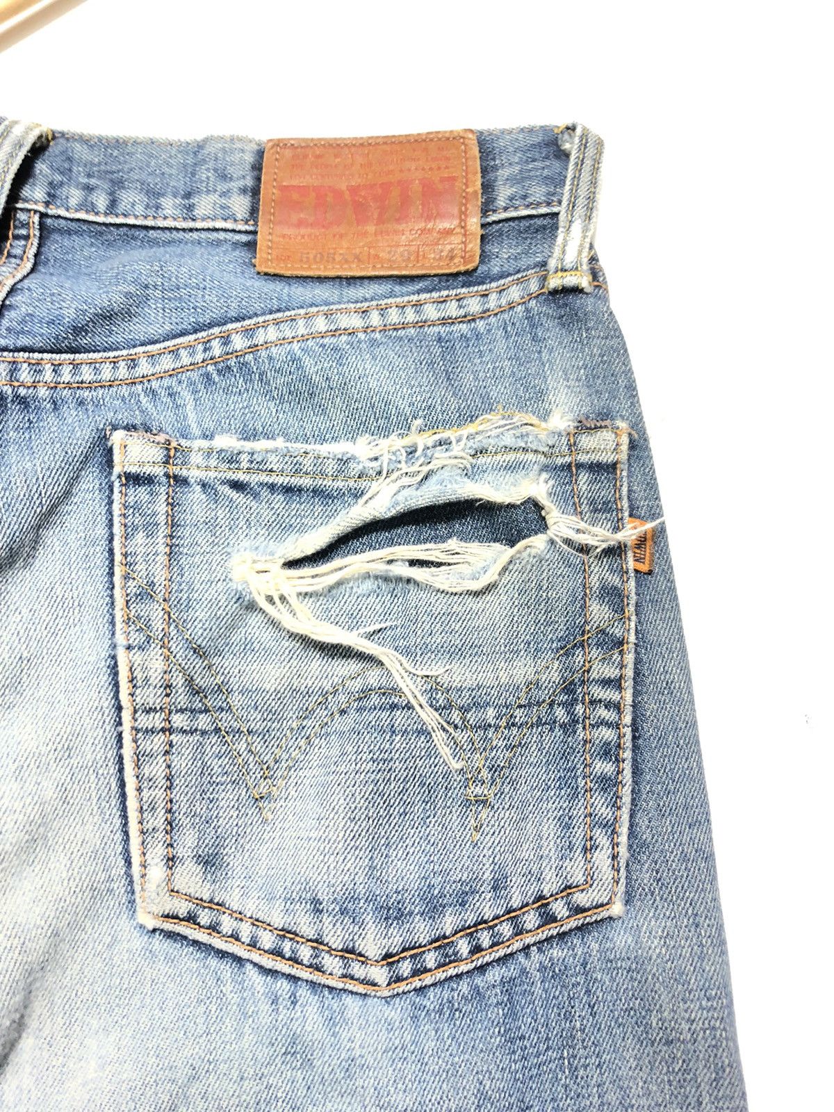 Edwin × Vintage VINTAGE SELVEDGE EDWIN DISTRESSED BLUE WASH DENIM Size US 29 - 12 Thumbnail