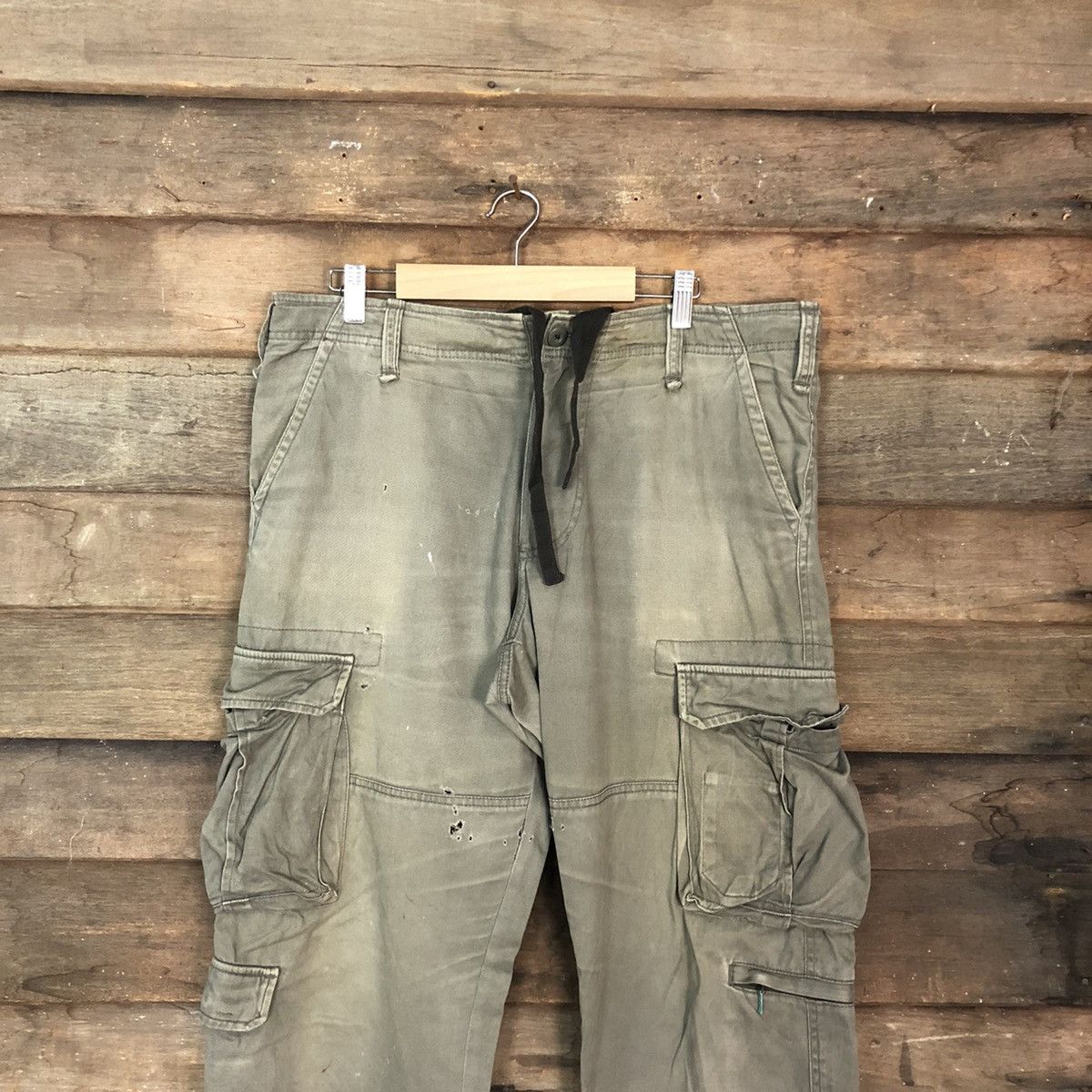 Faded Glory Real Standard Green Multipocket Cargo Pants #c1156 Size US 35 - 2 Thumbnail