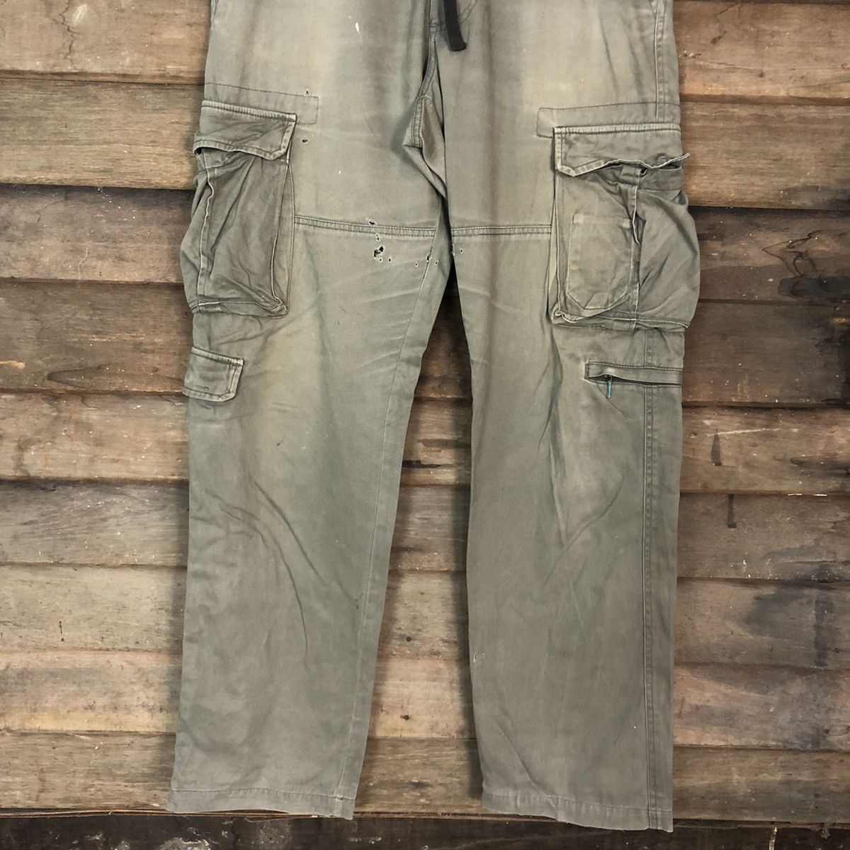 Faded Glory Real Standard Green Multipocket Cargo Pants #c1156 Size US 35 - 3 Thumbnail