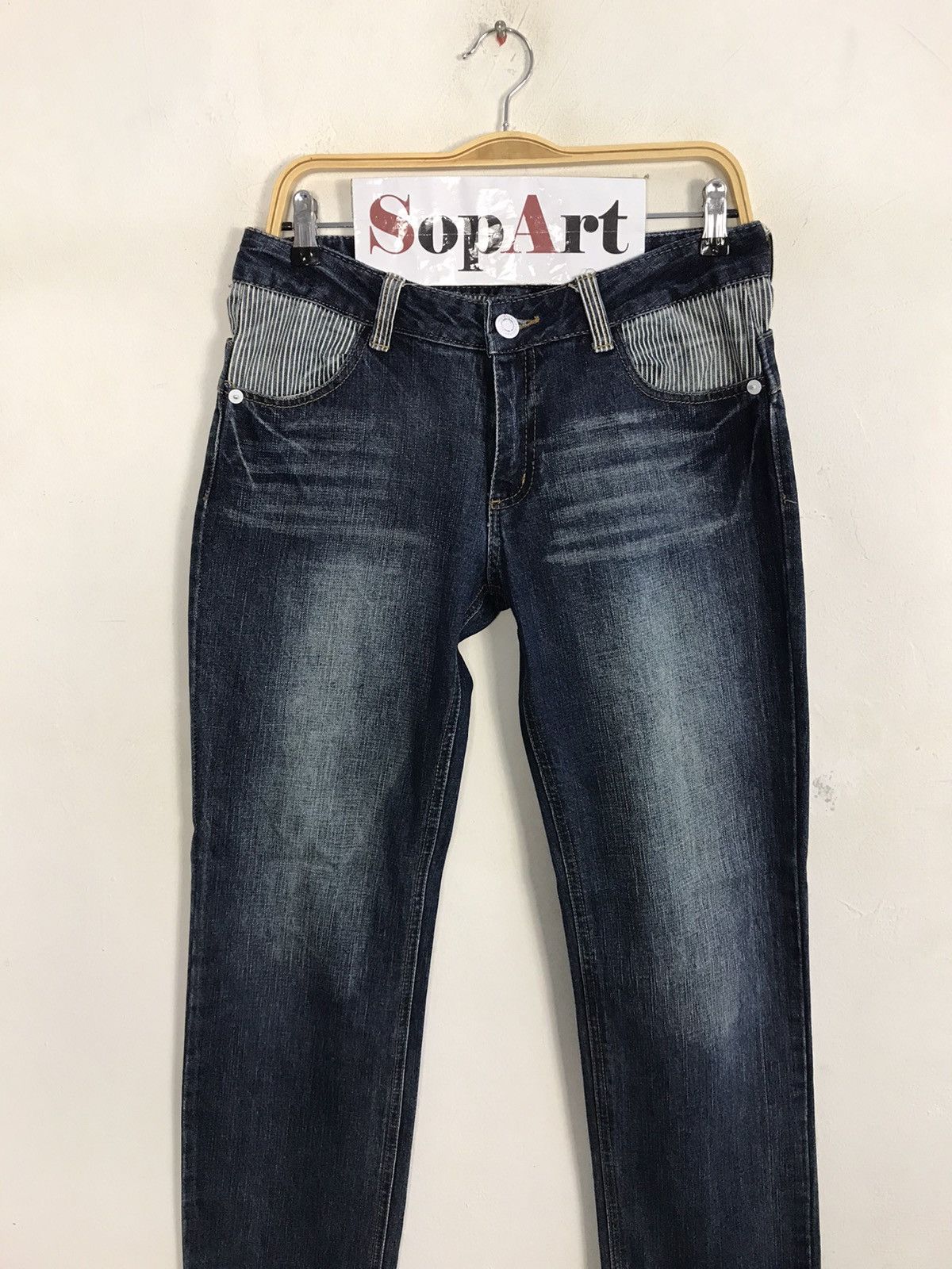 Japanese Brand × Vintage Vintage JapaneseBrand Double Waist Zipper Style Jeans Size 31" - 3 Thumbnail