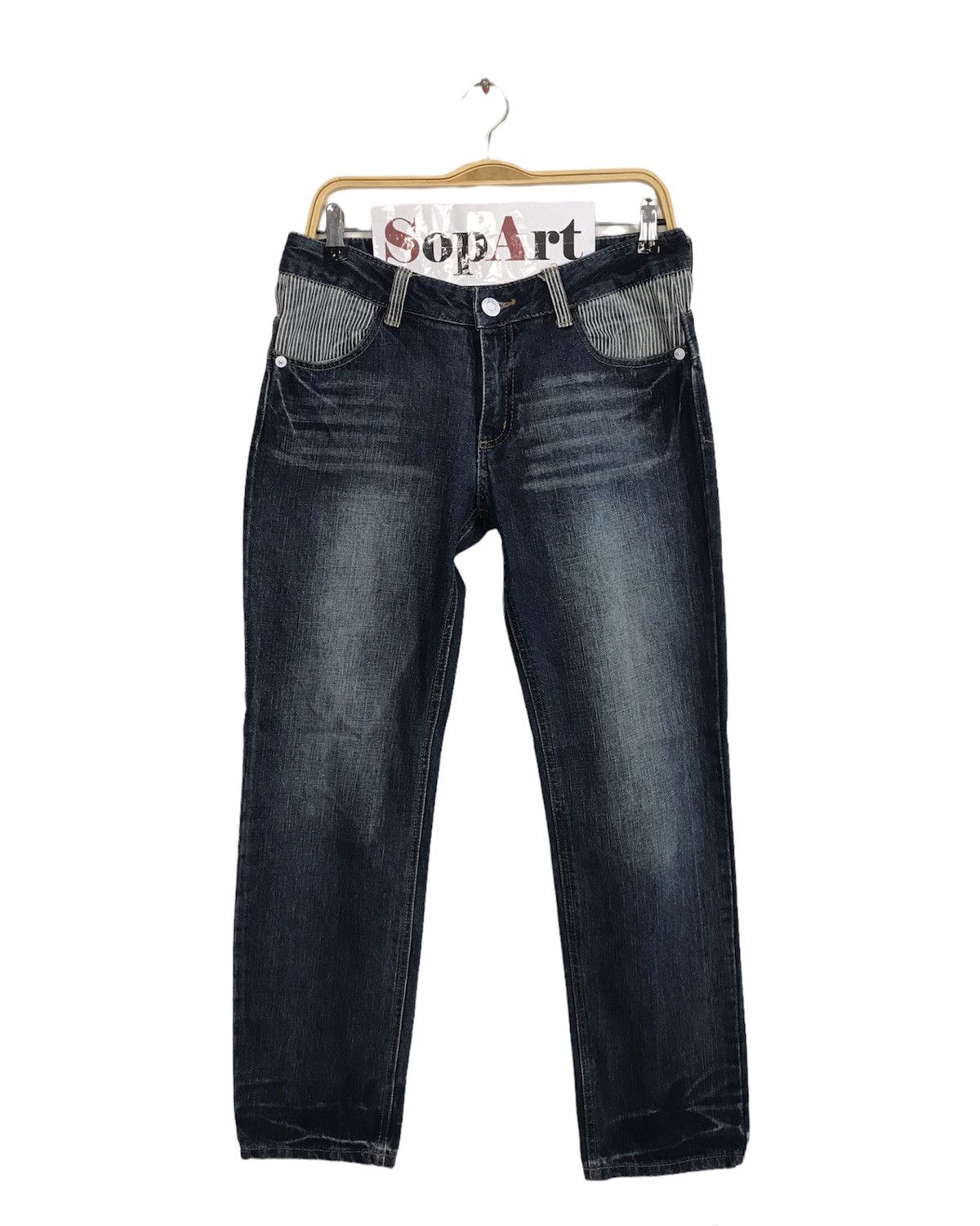 Japanese Brand × Vintage Vintage JapaneseBrand Double Waist Zipper Style Jeans Size 31" - 1 Thumbnail