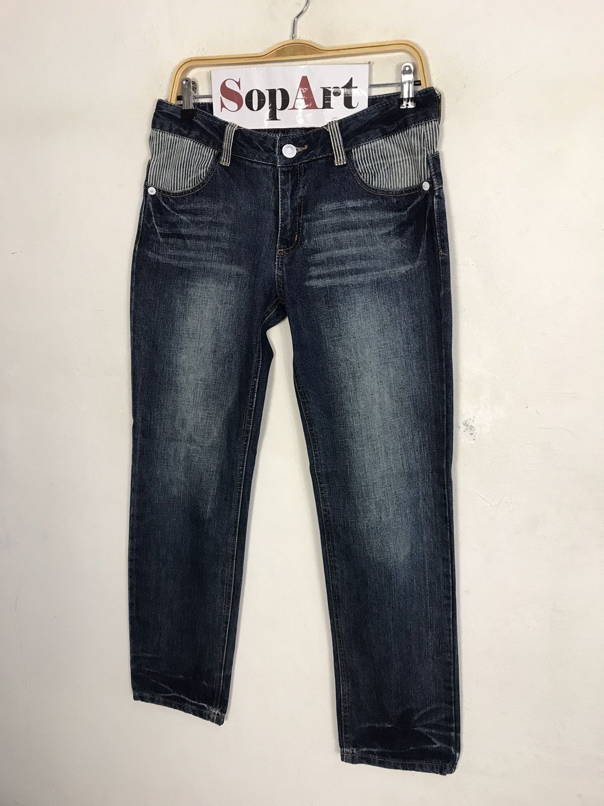 Japanese Brand × Vintage Vintage JapaneseBrand Double Waist Zipper Style Jeans Size 31" - 4 Thumbnail