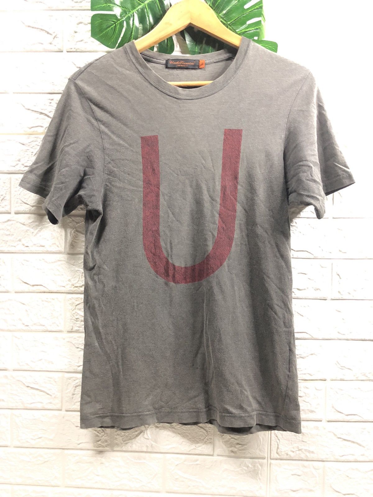 image of Jun Takahashi x Undercover Undercoverism For Rabel Big U Logo Shirt Japan in Grey (Size Small)