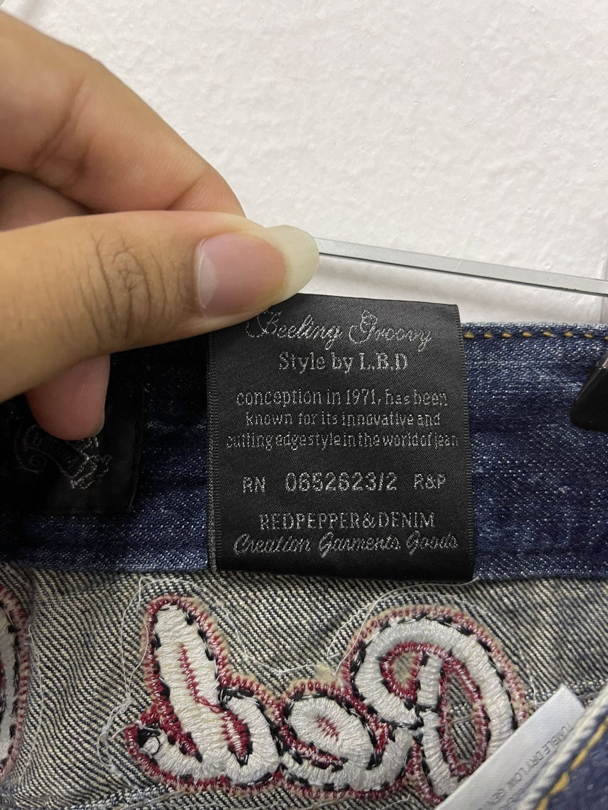 Japanese Brand × Vintage Vintage Redpepper Double Flag Distressed Jeans Size US 31 - 18 Thumbnail