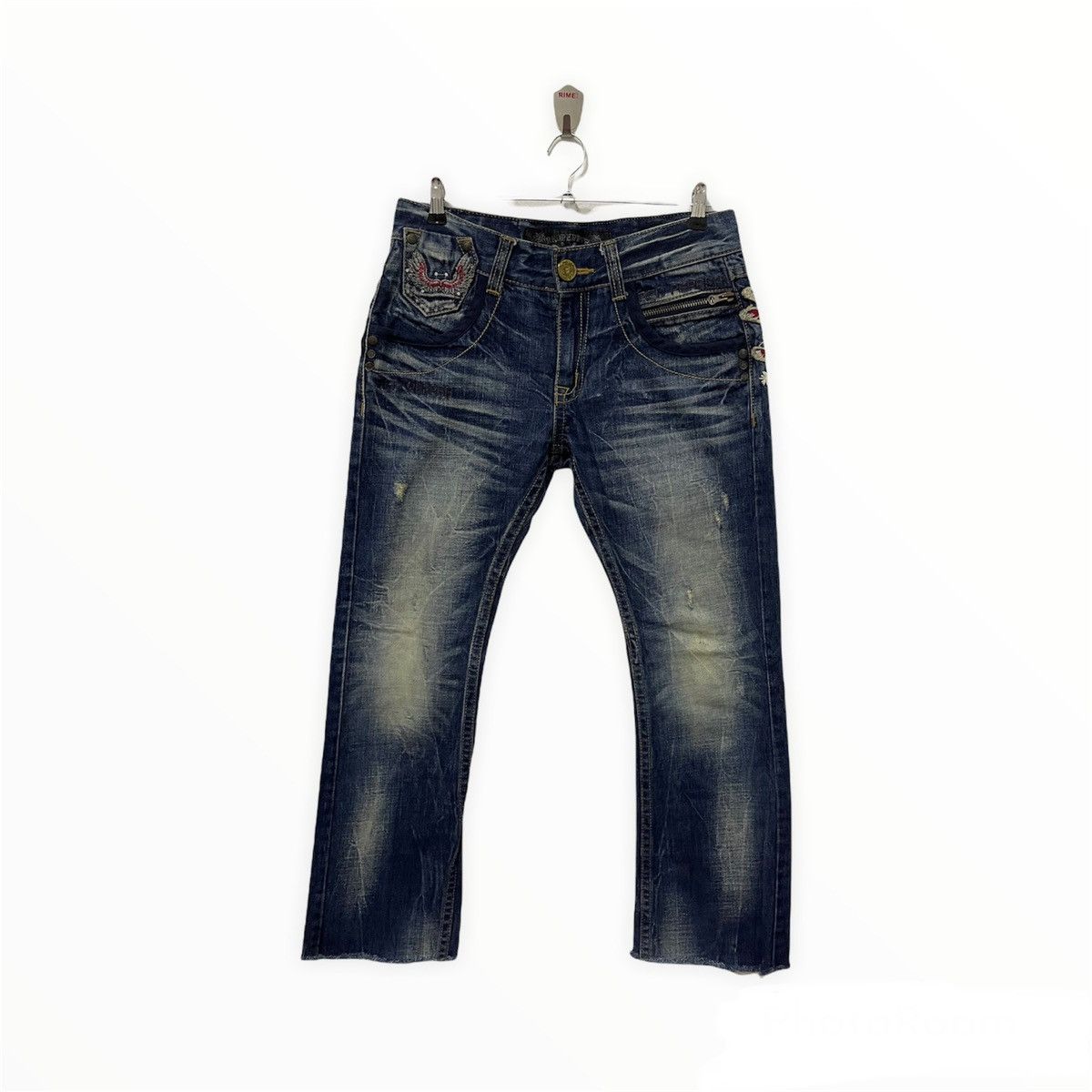 Japanese Brand × Vintage Vintage Redpepper Double Flag Distressed Jeans Size US 31 - 7 Thumbnail