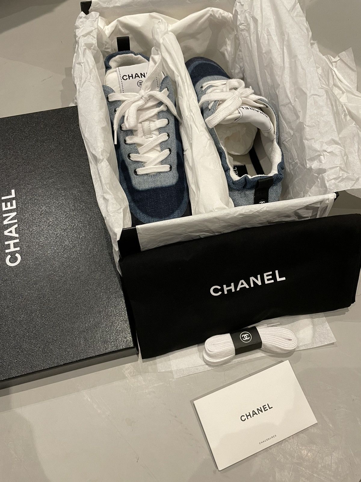 Chanel Chanel denim running sneakers men’s 41 Size US 8 / EU 41 - 16 Thumbnail