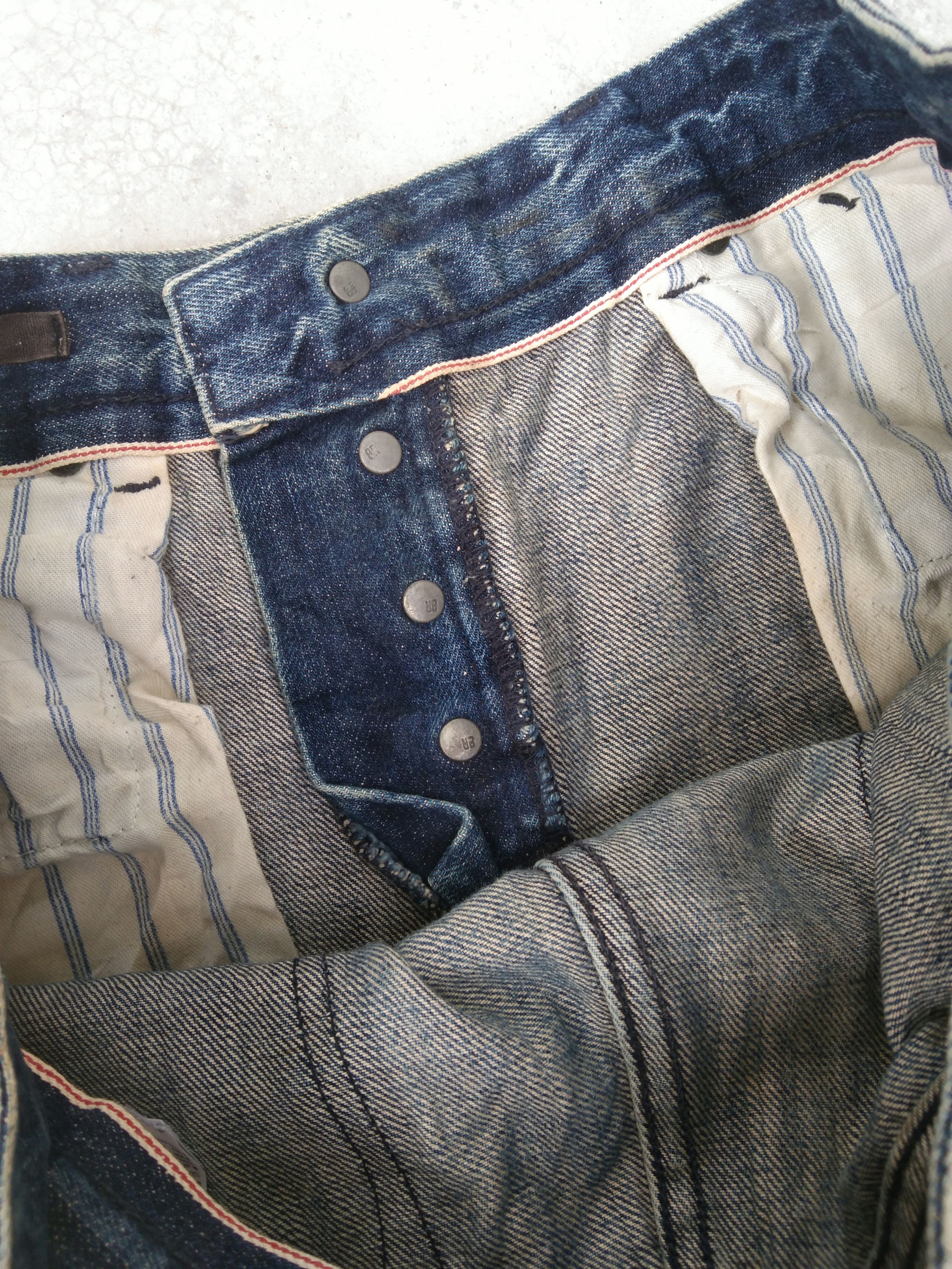 Jean × Vintage Banana Republic Mudwash Redline Selvedge Distressed Jeans Size US 32 / EU 48 - 10 Thumbnail