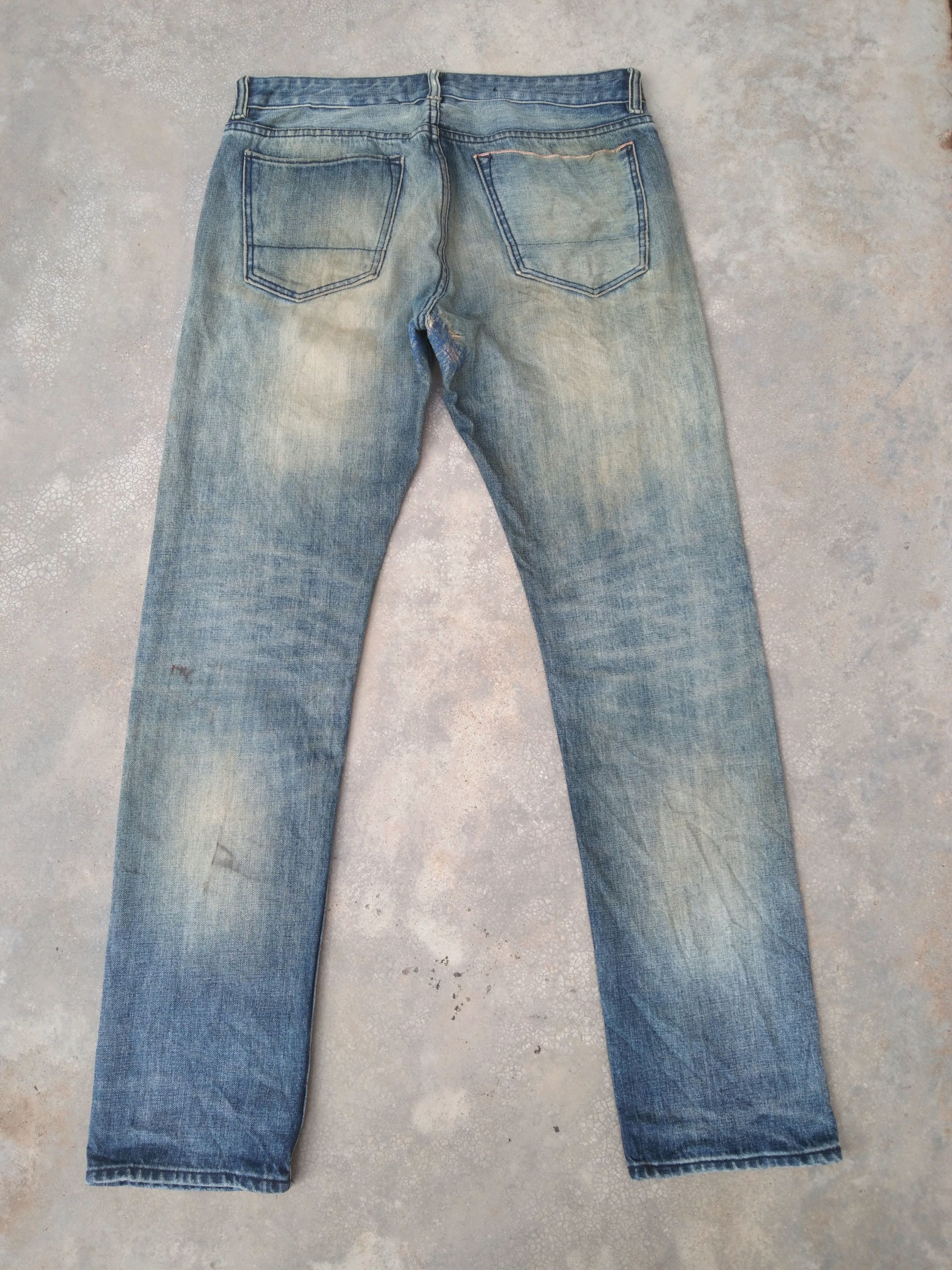 Jean × Vintage Banana Republic Mudwash Redline Selvedge Distressed Jeans Size US 32 / EU 48 - 2 Thumbnail