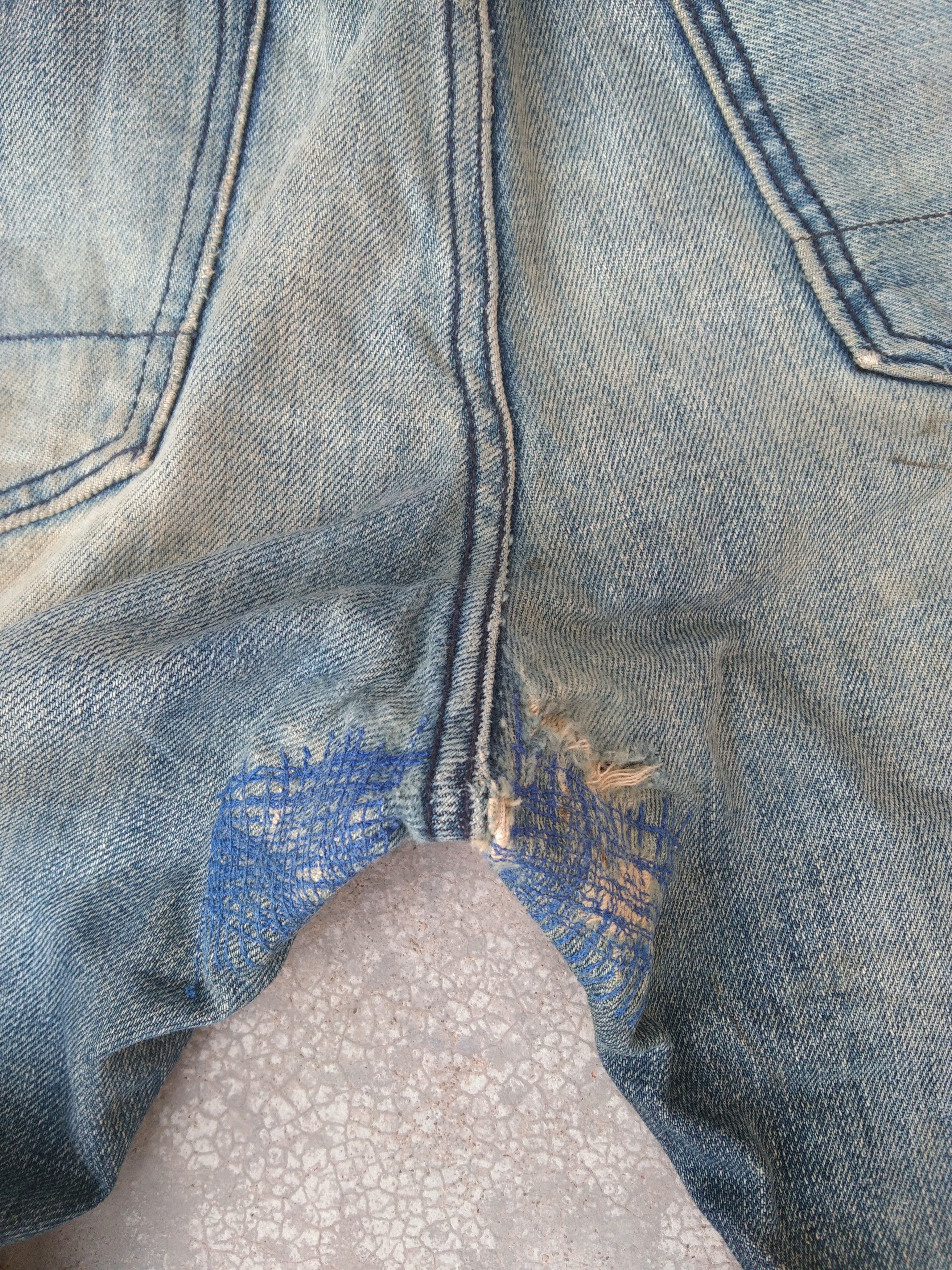 Jean × Vintage Banana Republic Mudwash Redline Selvedge Distressed Jeans Size US 32 / EU 48 - 7 Thumbnail