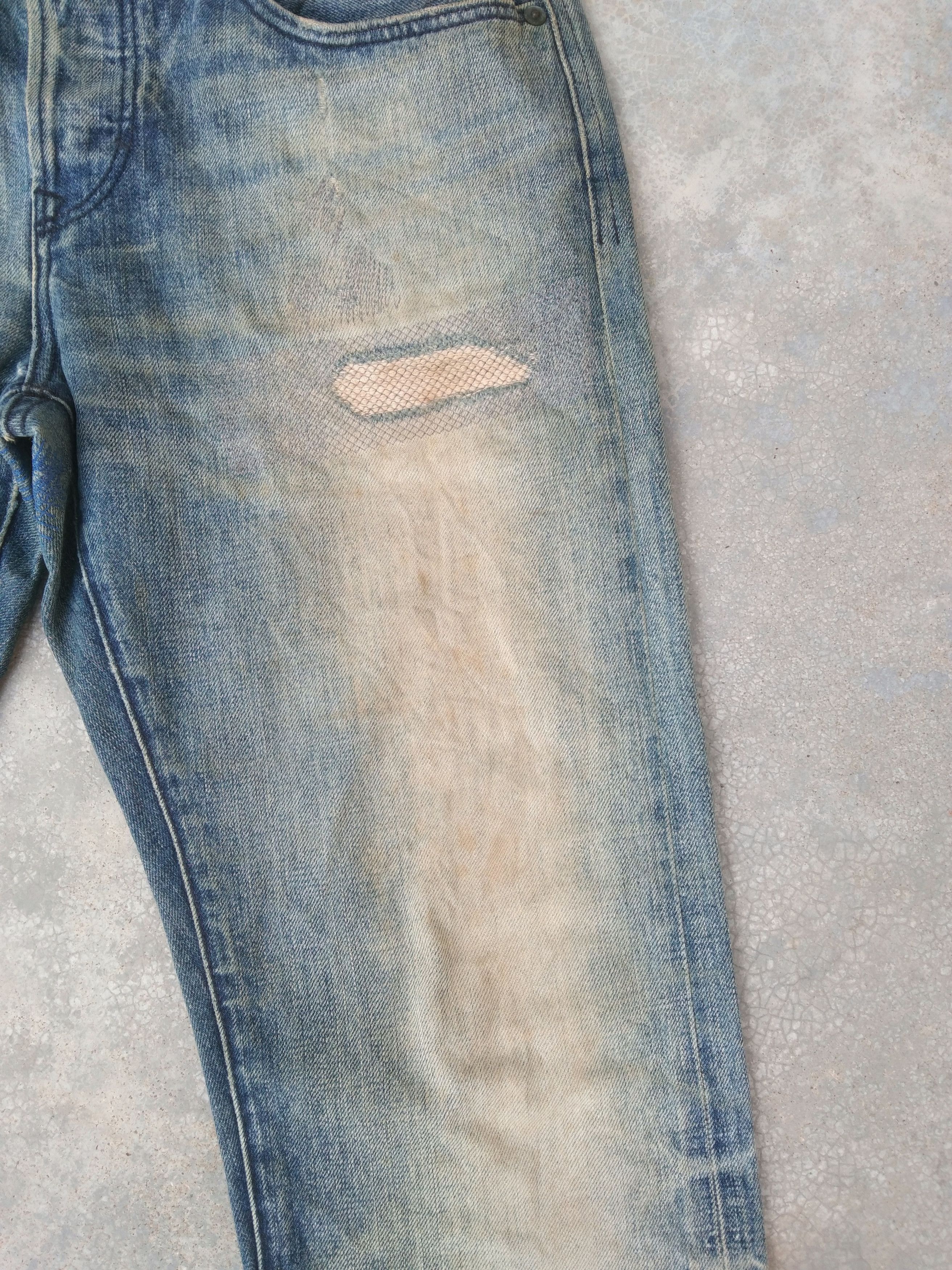 Jean × Vintage Banana Republic Mudwash Redline Selvedge Distressed Jeans Size US 32 / EU 48 - 5 Thumbnail