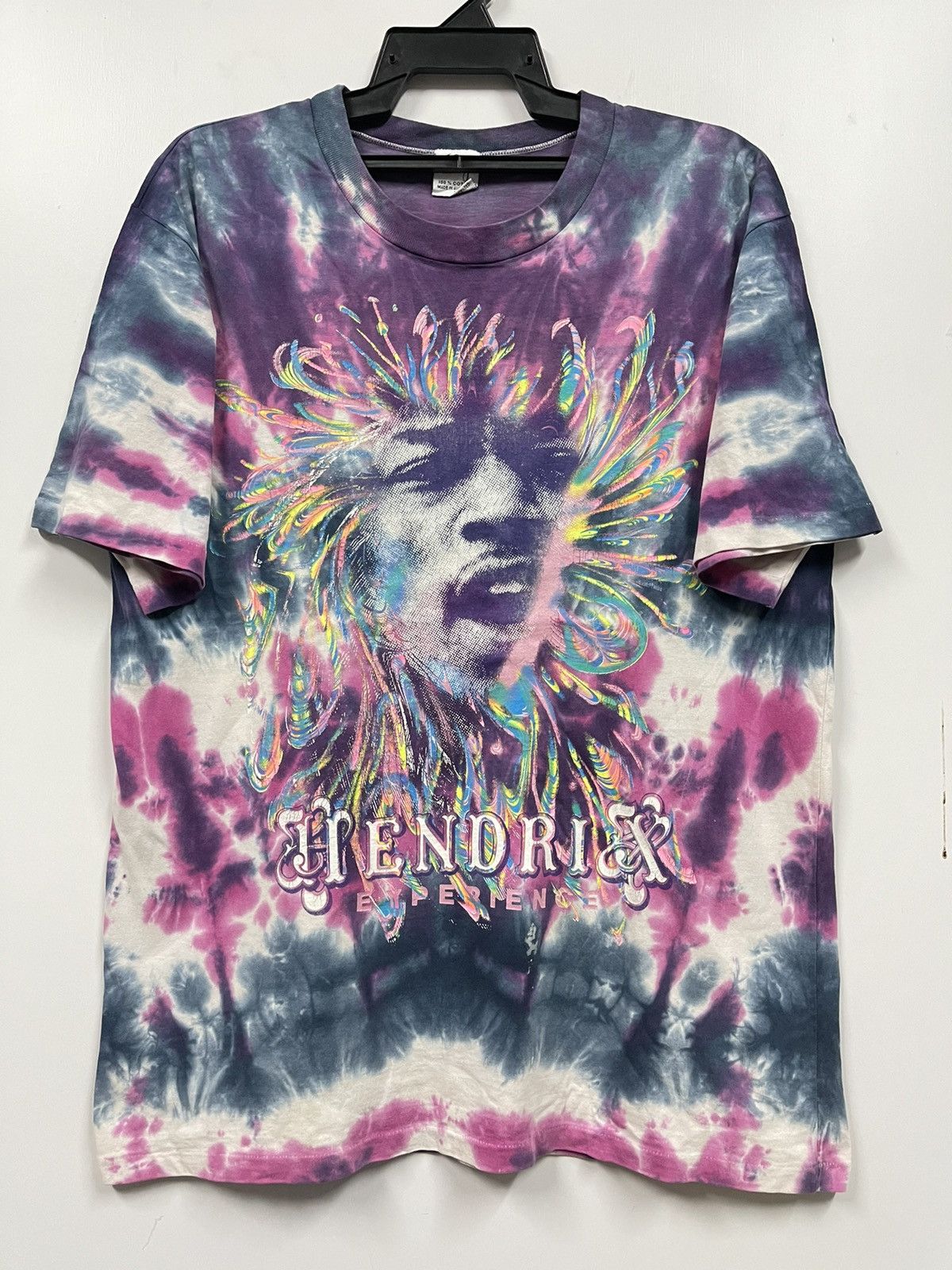 Jimi Hendrix × Rap Tees × Vintage Rare Vintage 90s Jimi Hendrix Experience Shirt Single Stitch Size US XL / EU 56 / 4 - 1 Thumbnail