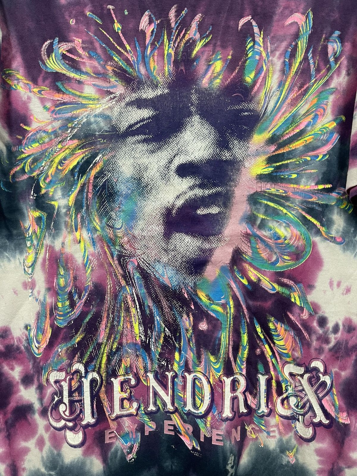 Jimi Hendrix × Rap Tees × Vintage Rare Vintage 90s Jimi Hendrix Experience Shirt Single Stitch Size US XL / EU 56 / 4 - 2 Thumbnail