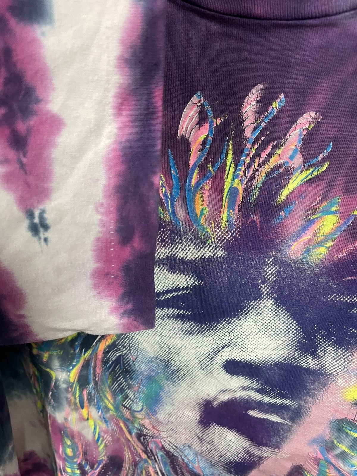 Jimi Hendrix × Rap Tees × Vintage Rare Vintage 90s Jimi Hendrix Experience Shirt Single Stitch Size US XL / EU 56 / 4 - 5 Thumbnail