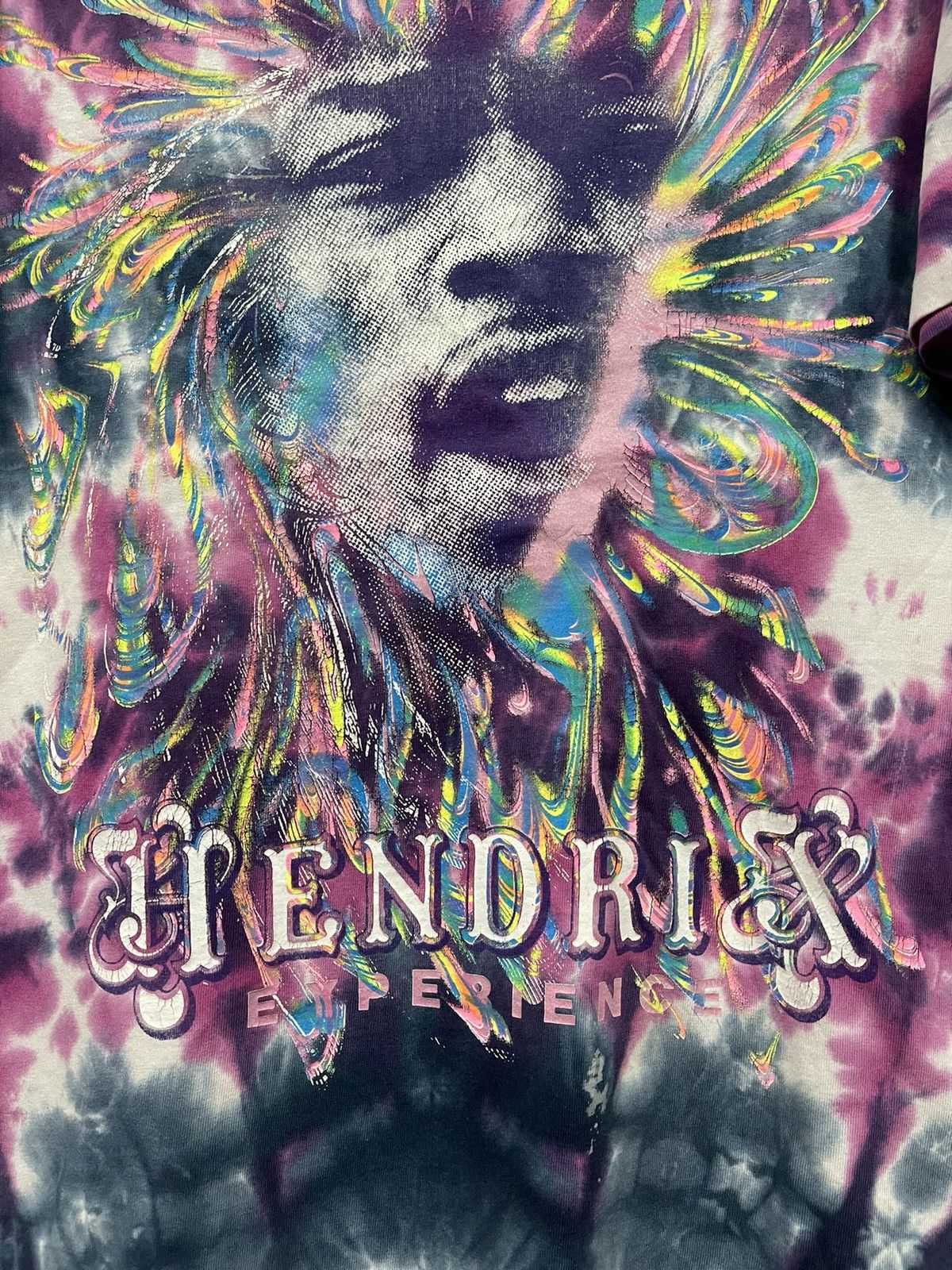 Jimi Hendrix × Rap Tees × Vintage Rare Vintage 90s Jimi Hendrix Experience Shirt Single Stitch Size US XL / EU 56 / 4 - 3 Thumbnail