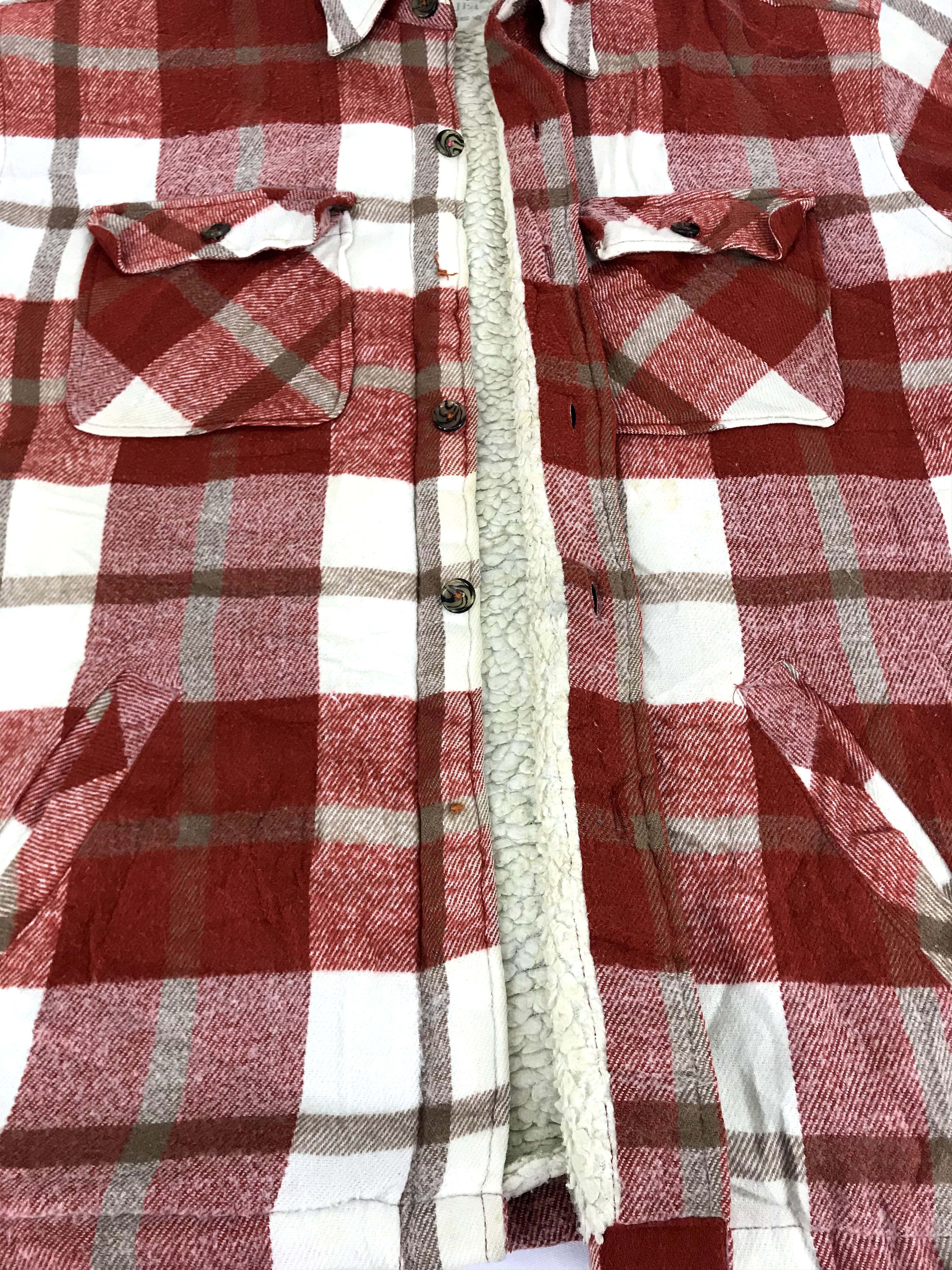Flannel Vintage Style Ramjet Plaid Check Sherpa Inner Lined Flannel Size US XL / EU 56 / 4 - 6 Thumbnail