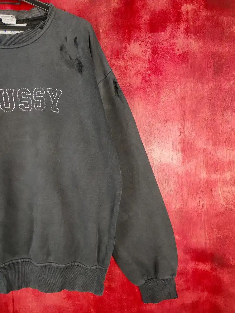 Stussy year 00' Stussy 21 USA Faded ripped Sweatshirt #5414 DL Size US L / EU 52-54 / 3 - 7 Thumbnail