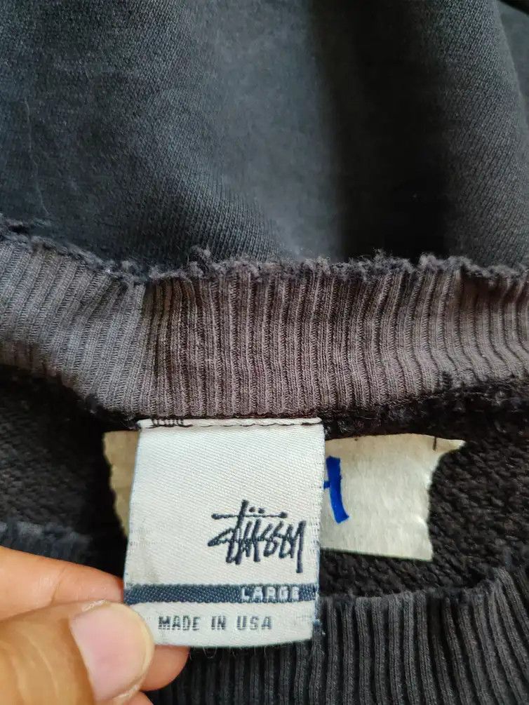 Stussy year 00' Stussy 21 USA Faded ripped Sweatshirt #5414 DL Size US L / EU 52-54 / 3 - 14 Thumbnail