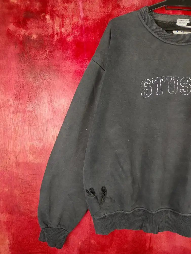 Stussy year 00' Stussy 21 USA Faded ripped Sweatshirt #5414 DL Size US L / EU 52-54 / 3 - 4 Thumbnail
