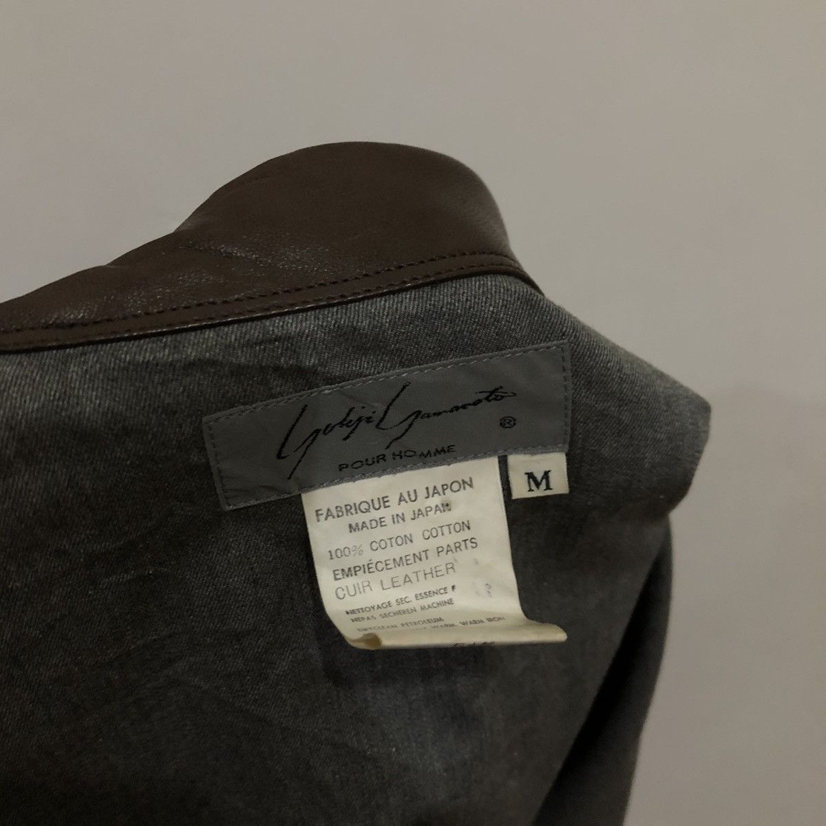 Yohji Yamamoto 🔥Yohji Yamamoto Pour Homme Shirt Jacket Leather Parts Size US M / EU 48-50 / 2 - 11 Thumbnail
