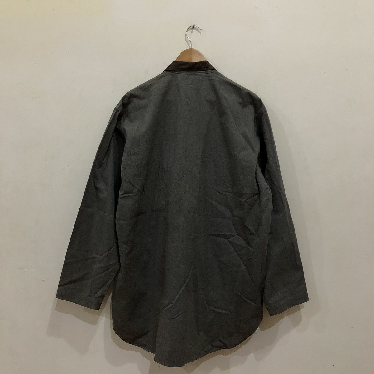 Yohji Yamamoto 🔥Yohji Yamamoto Pour Homme Shirt Jacket Leather Parts Size US M / EU 48-50 / 2 - 8 Thumbnail