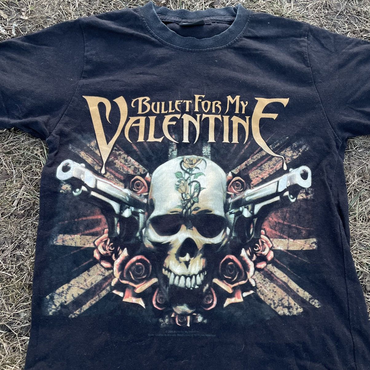 Vintage Vintage 90s Bullet For My Valentine Band Tee Faded Black M Size US M / EU 48-50 / 2 - 2 Thumbnail