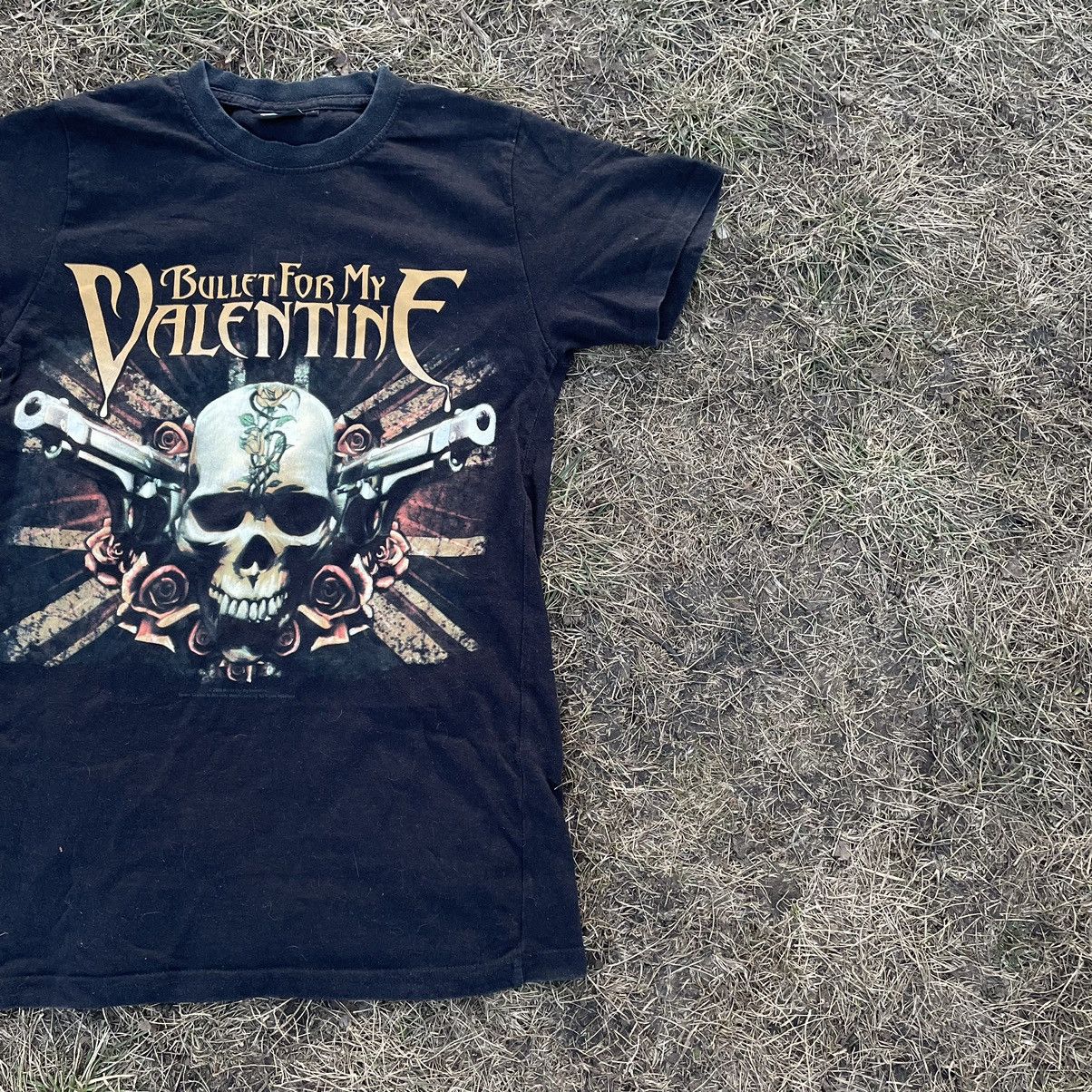 Vintage Vintage 90s Bullet For My Valentine Band Tee Faded Black M Size US M / EU 48-50 / 2 - 3 Thumbnail