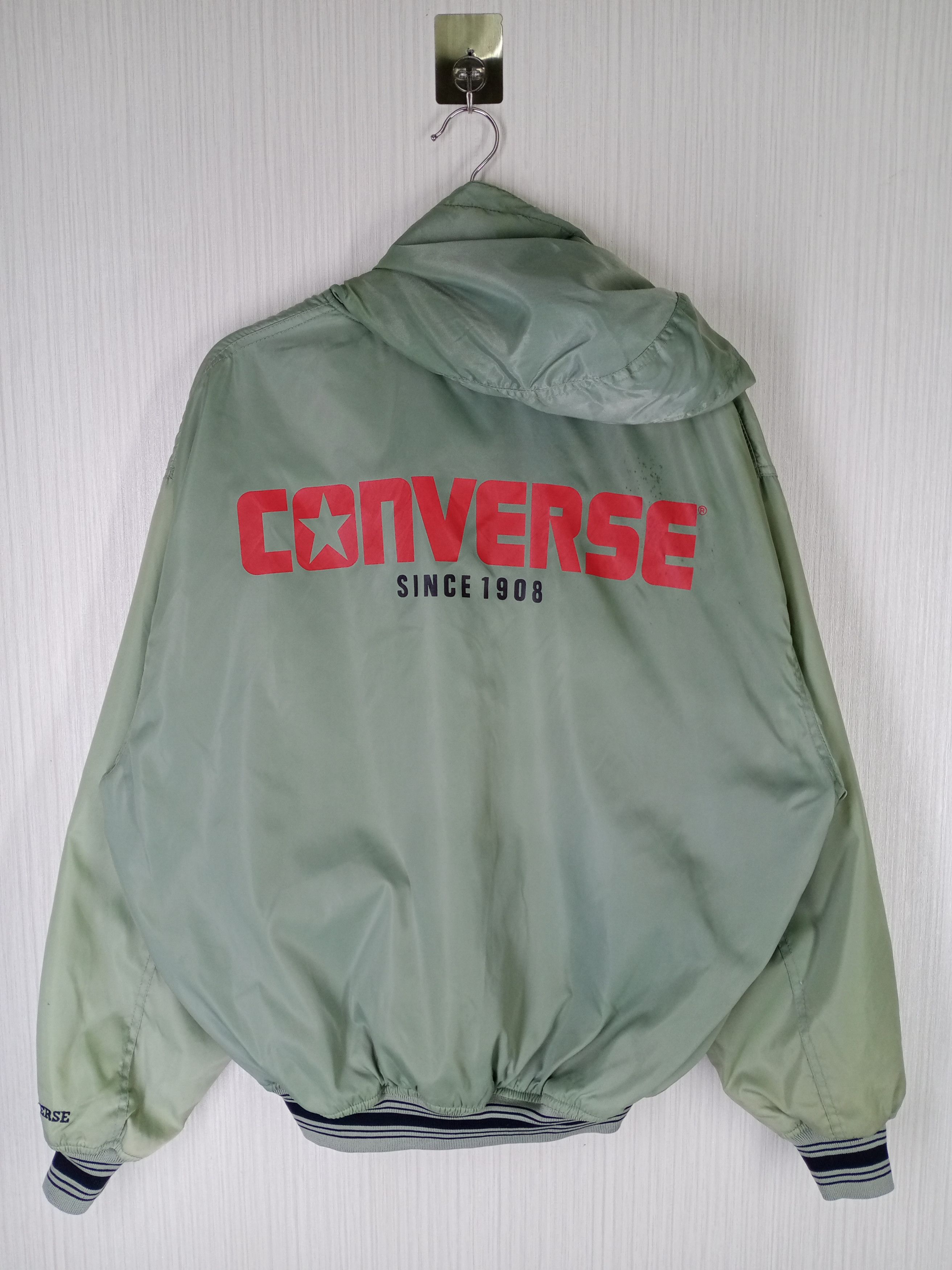 Converse VINTAGE CONVERSE BIG LOGO BOMBER JACKET DISTRESSED Size US XL / EU 56 / 4 - 1 Thumbnail