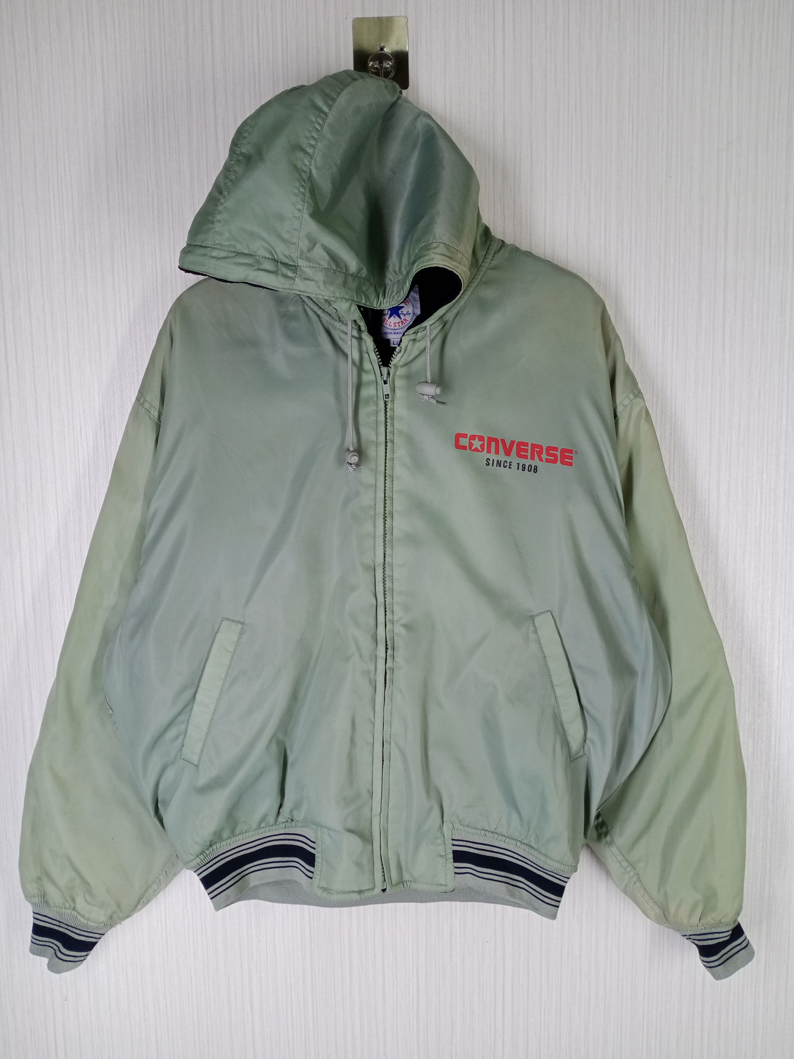 Converse VINTAGE CONVERSE BIG LOGO BOMBER JACKET DISTRESSED Size US XL / EU 56 / 4 - 2 Thumbnail
