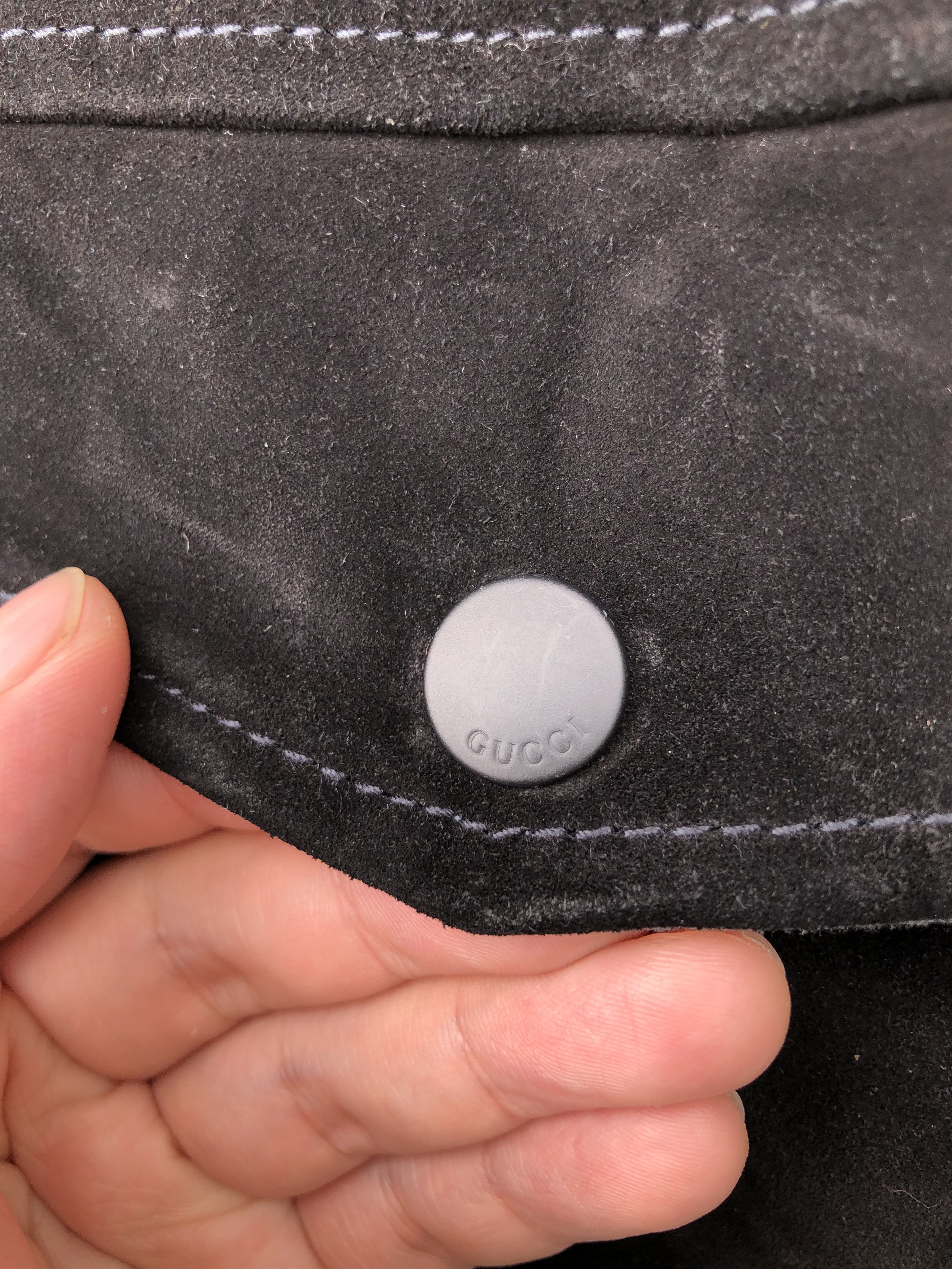 Gucci SUEDE LEATHER FRONT BOMBER BLACK GREY Size US M / EU 48-50 / 2 - 7 Thumbnail