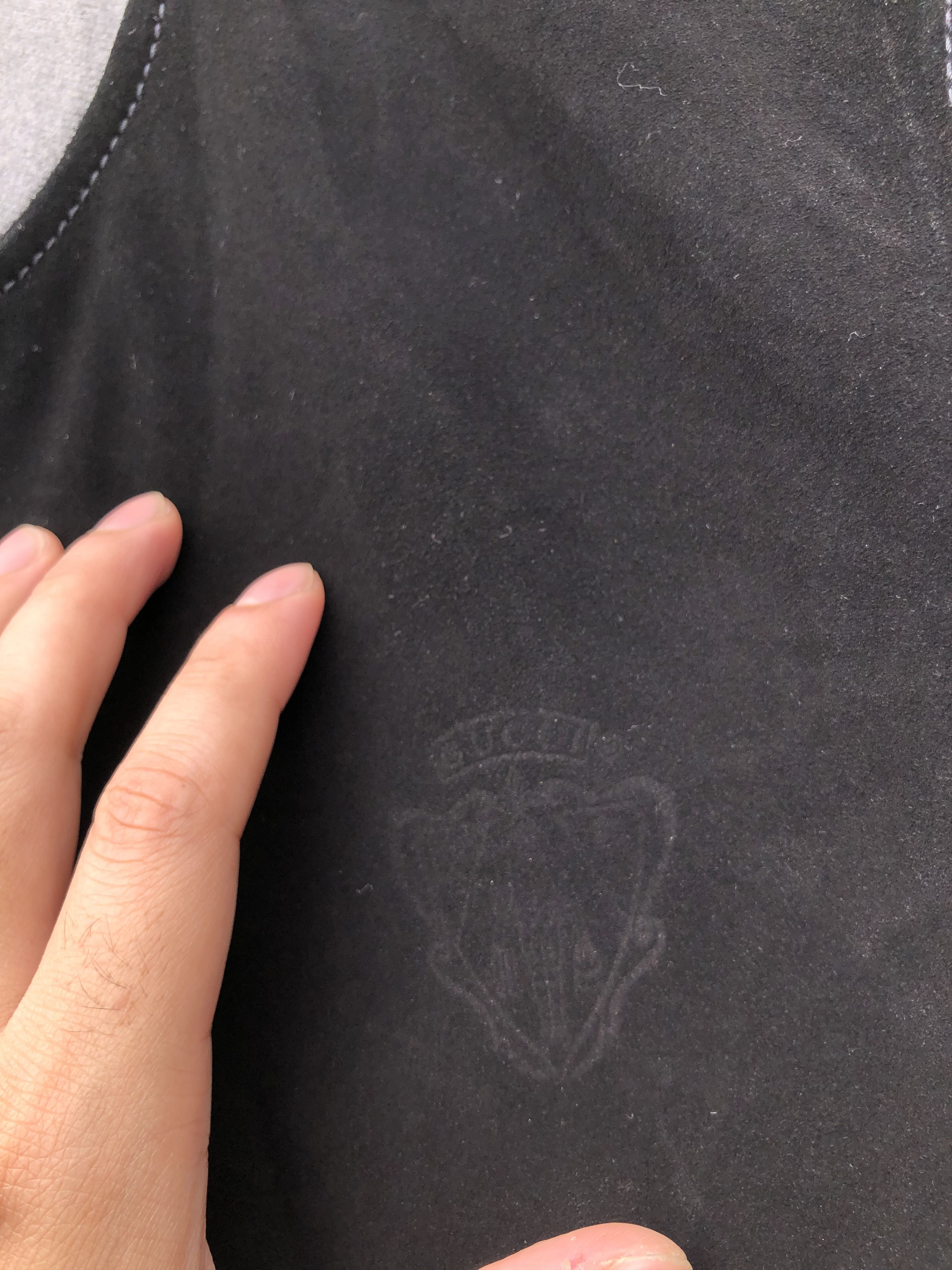 Gucci SUEDE LEATHER FRONT BOMBER BLACK GREY Size US M / EU 48-50 / 2 - 5 Thumbnail