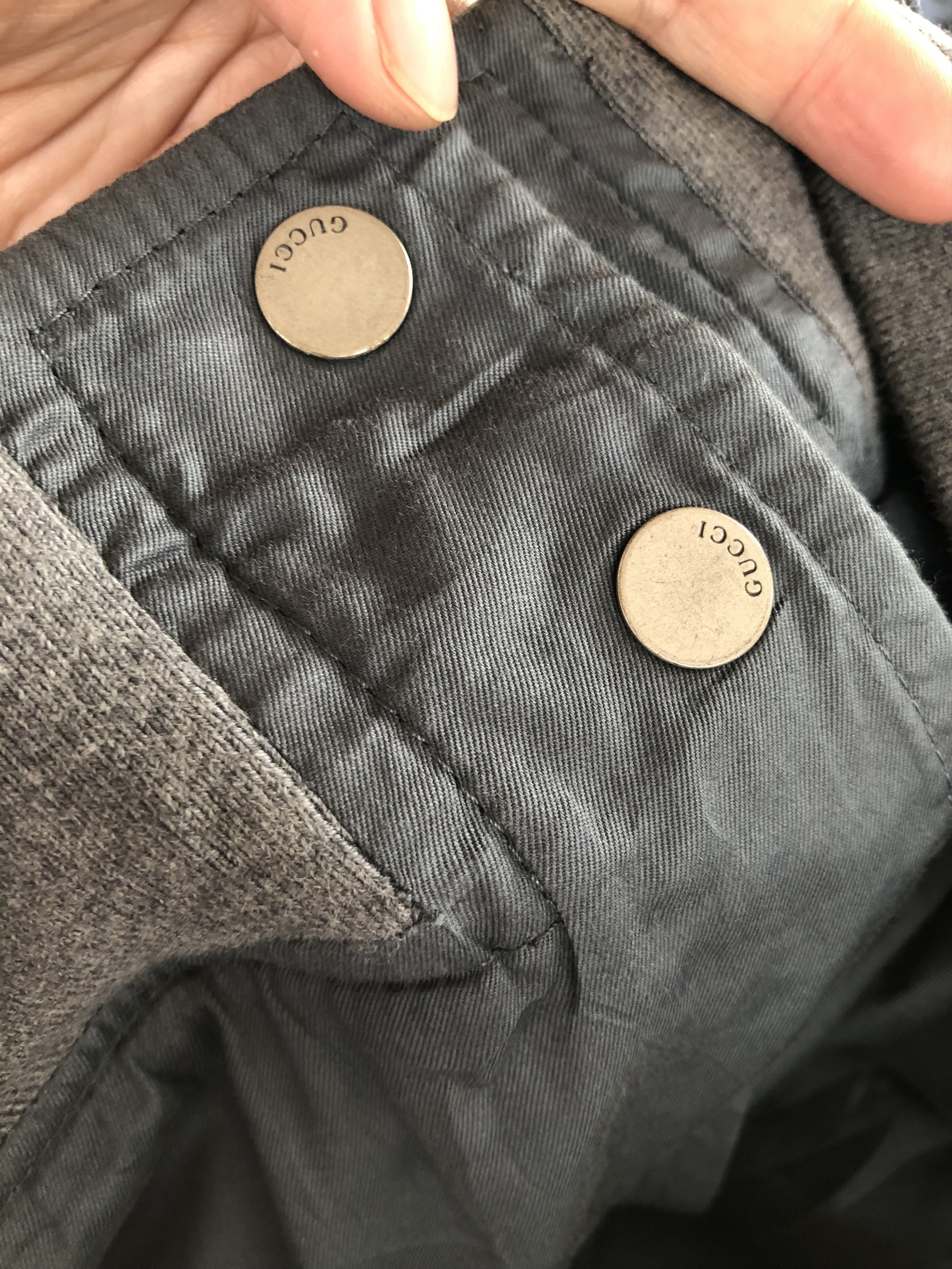 Gucci SUEDE LEATHER FRONT BOMBER BLACK GREY Size US M / EU 48-50 / 2 - 11 Thumbnail