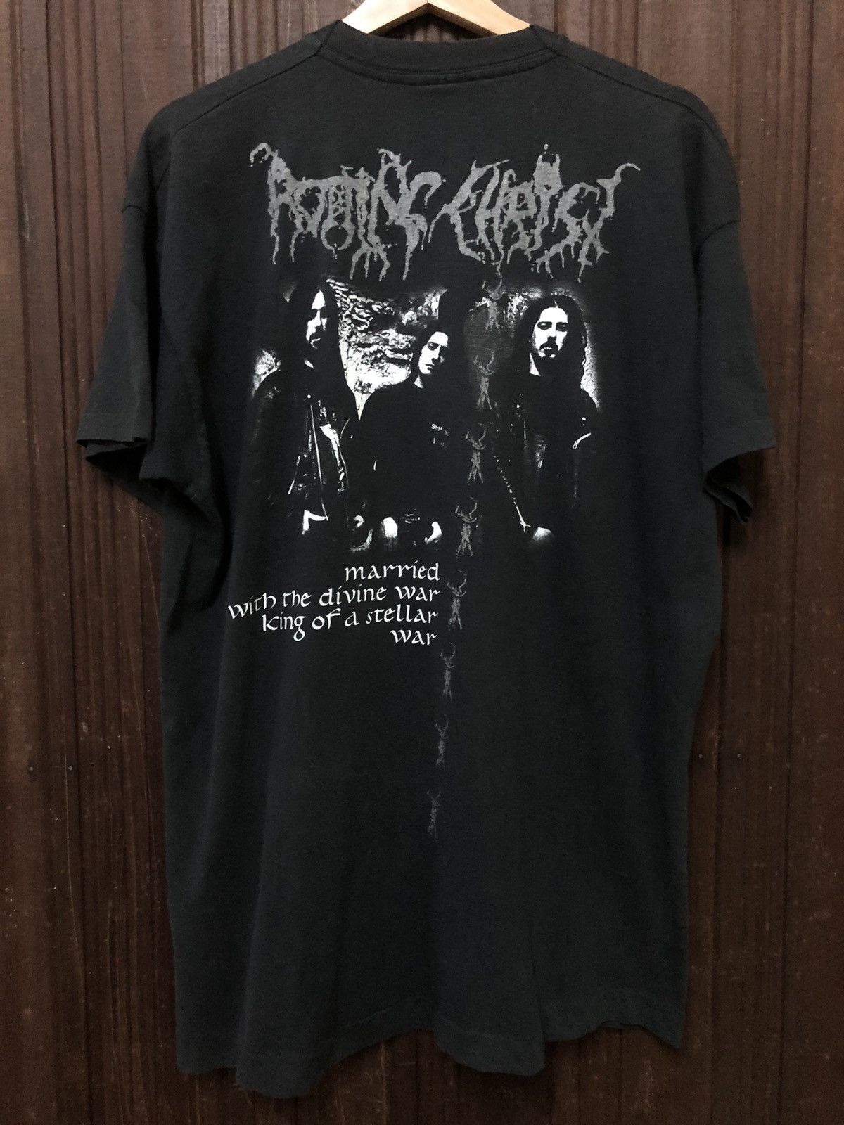 Band Tees × Vintage Vintage Rotting Chris Heavy Black Metal Band Rare T Shirt Size US L / EU 52-54 / 3 - 7 Thumbnail