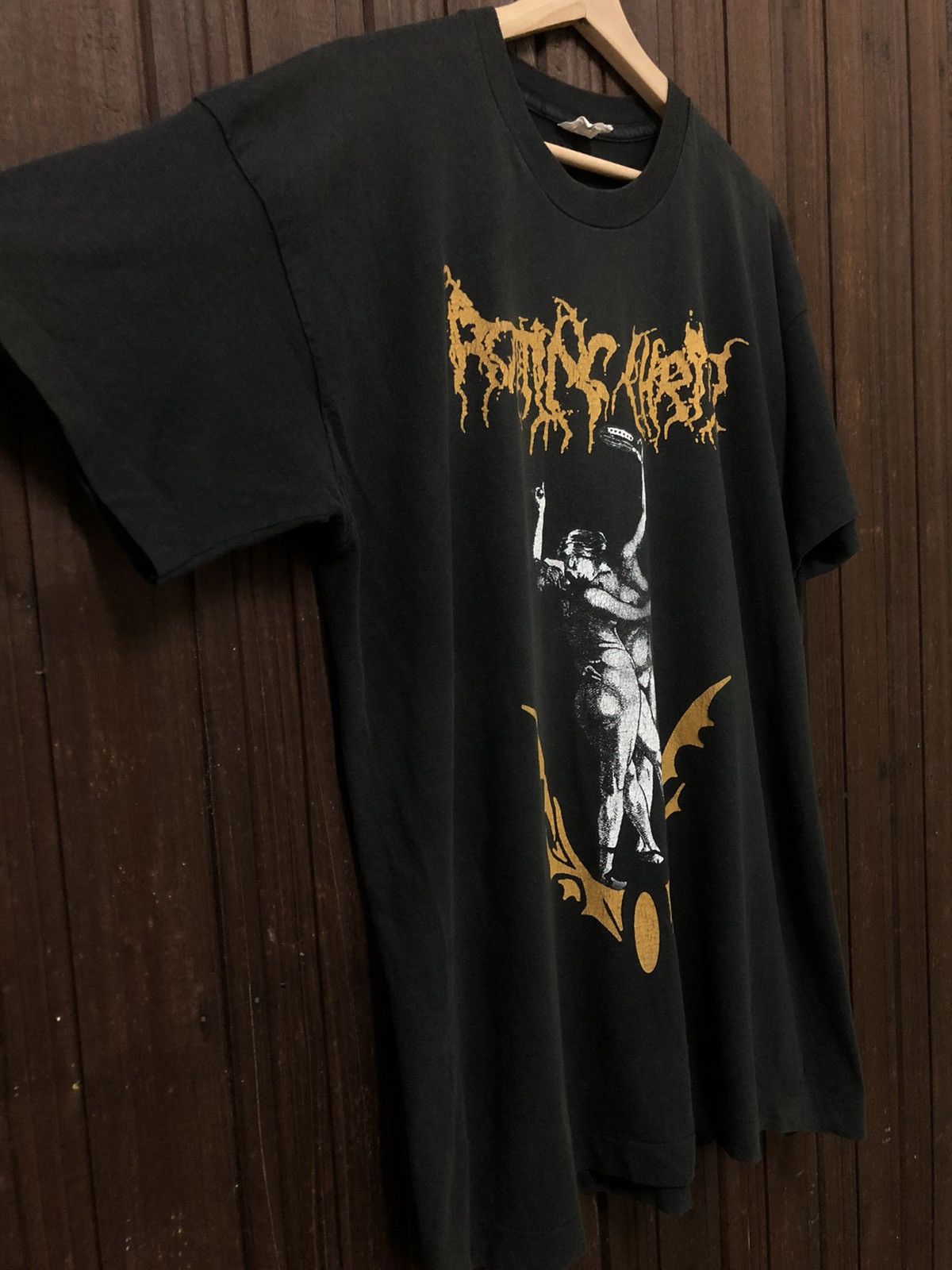 Band Tees × Vintage Vintage Rotting Chris Heavy Black Metal Band Rare T Shirt Size US L / EU 52-54 / 3 - 5 Thumbnail