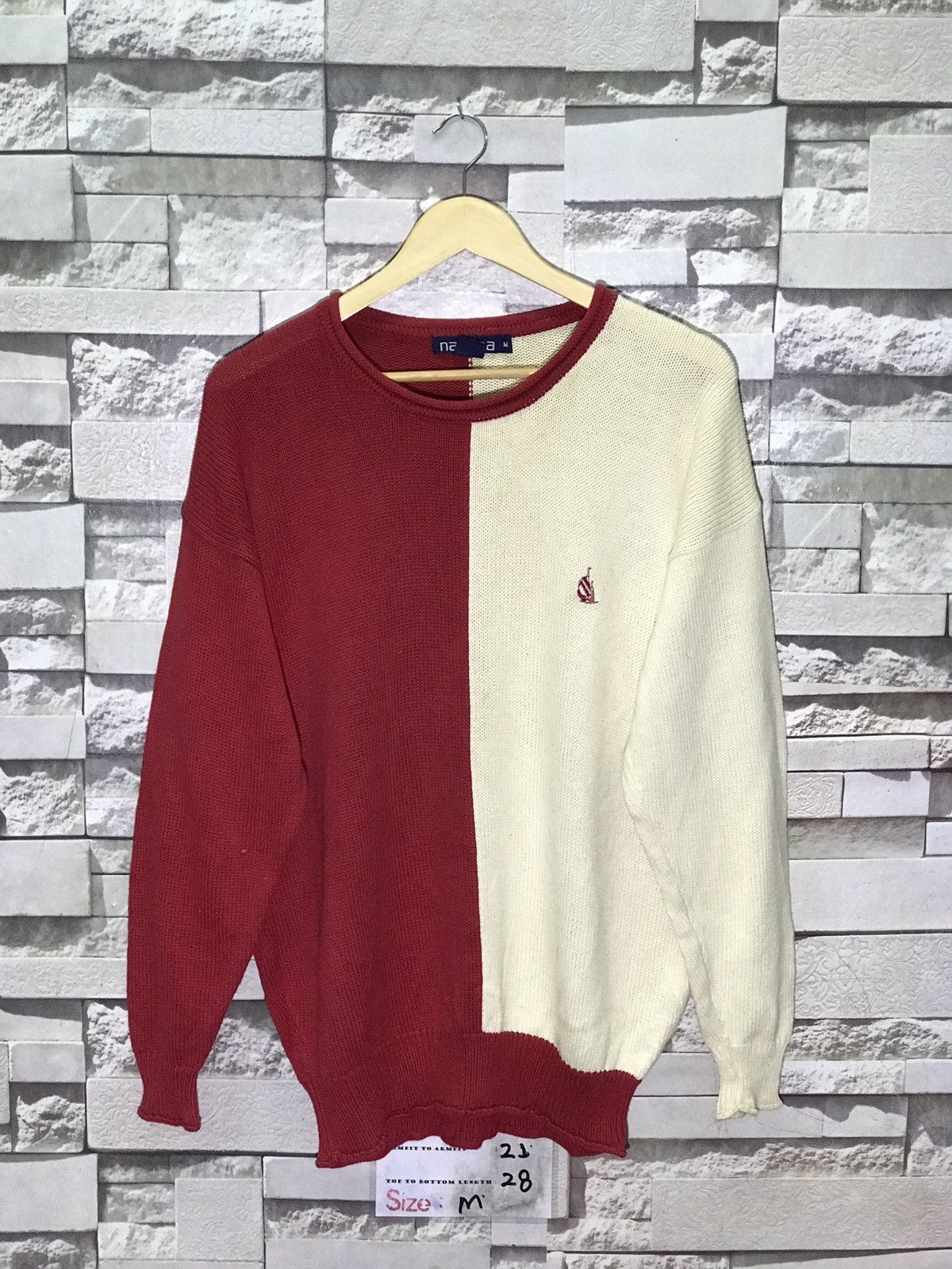 Nautica × Vintage Nautica Two Tone Colour Knit Sweaters Size US M / EU 48-50 / 2 - 1 Thumbnail