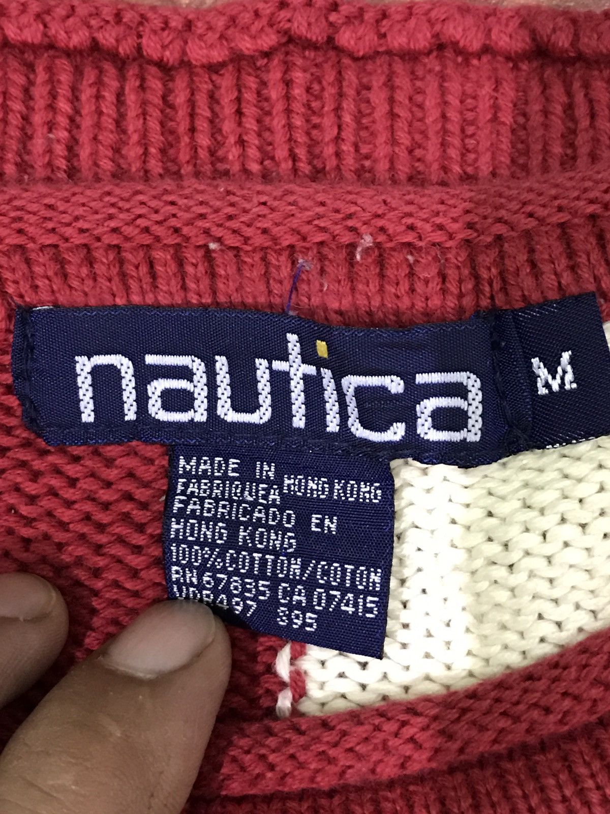Nautica × Vintage Nautica Two Tone Colour Knit Sweaters Size US M / EU 48-50 / 2 - 3 Thumbnail